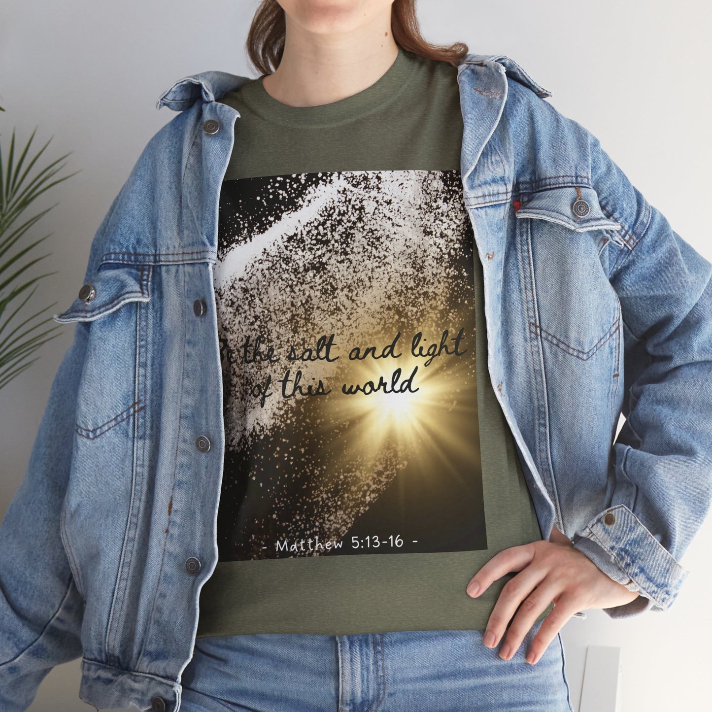 Inspirational Unisex Heavy Cotton Tee - 'Salt and Light of This World'