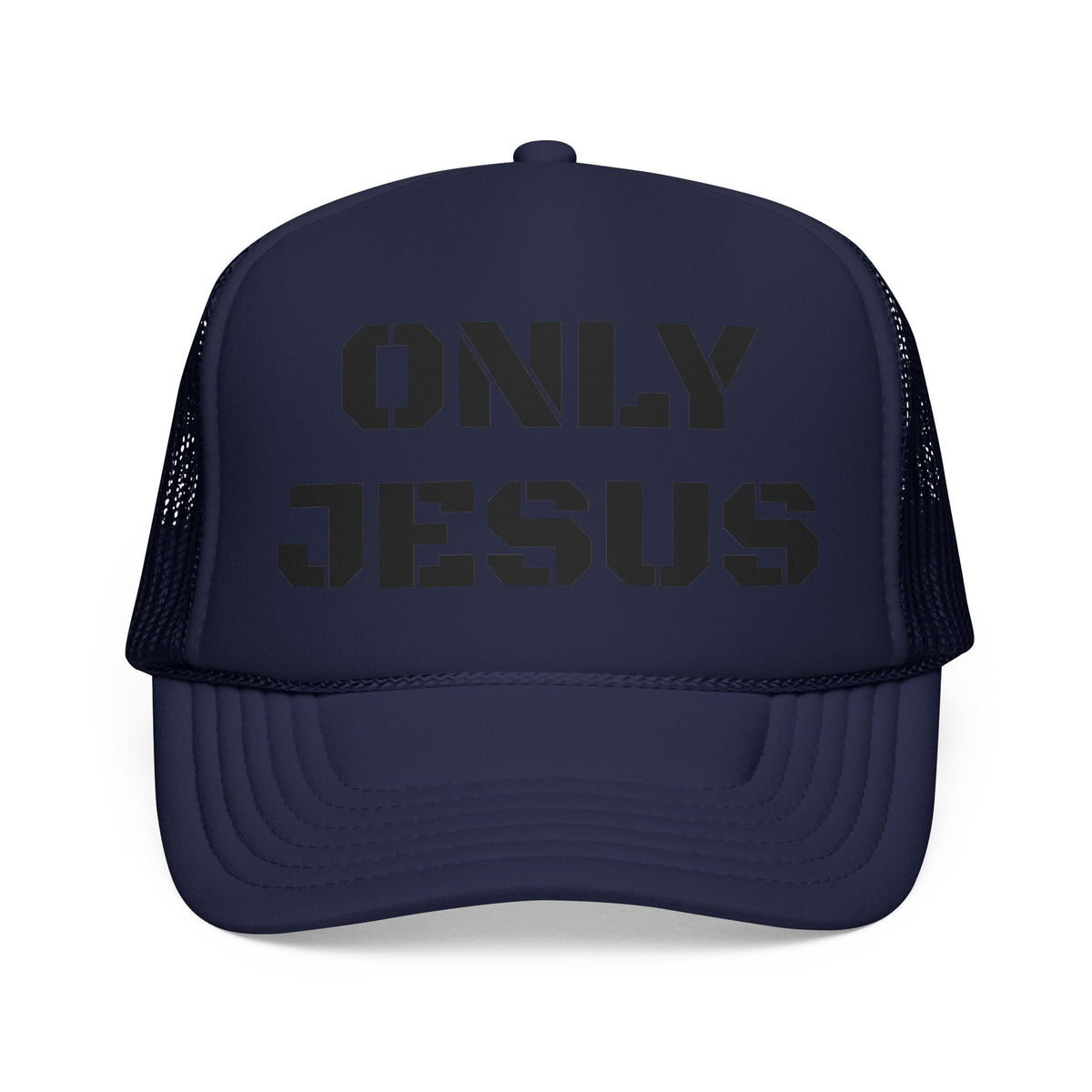 Trucker Hat — "Only Jesus" Embroidered Foam Cap