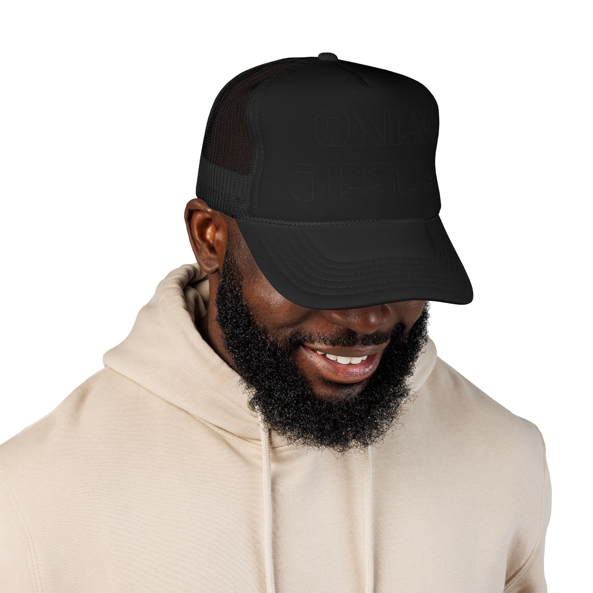 Trucker Hat — "Only Jesus" Embroidered Foam Cap