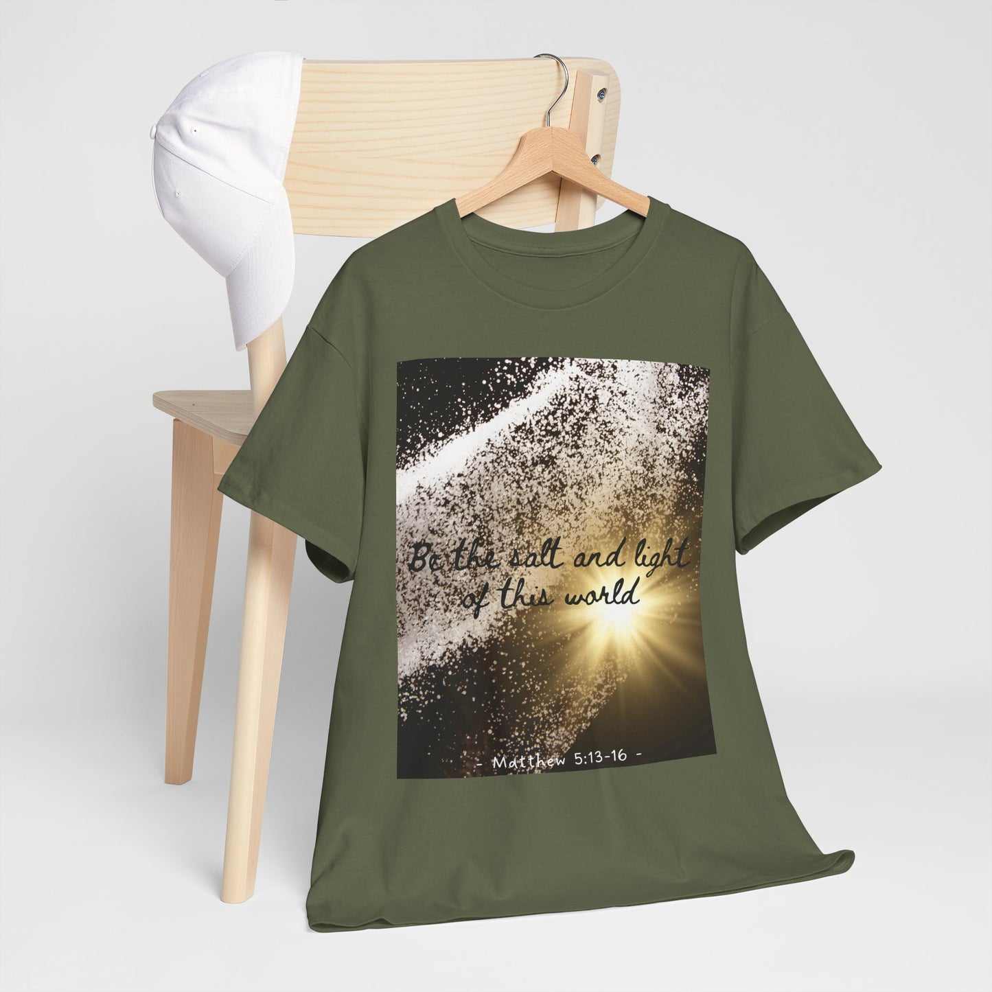 Inspirational Unisex Heavy Cotton Tee - 'Salt and Light of This World'