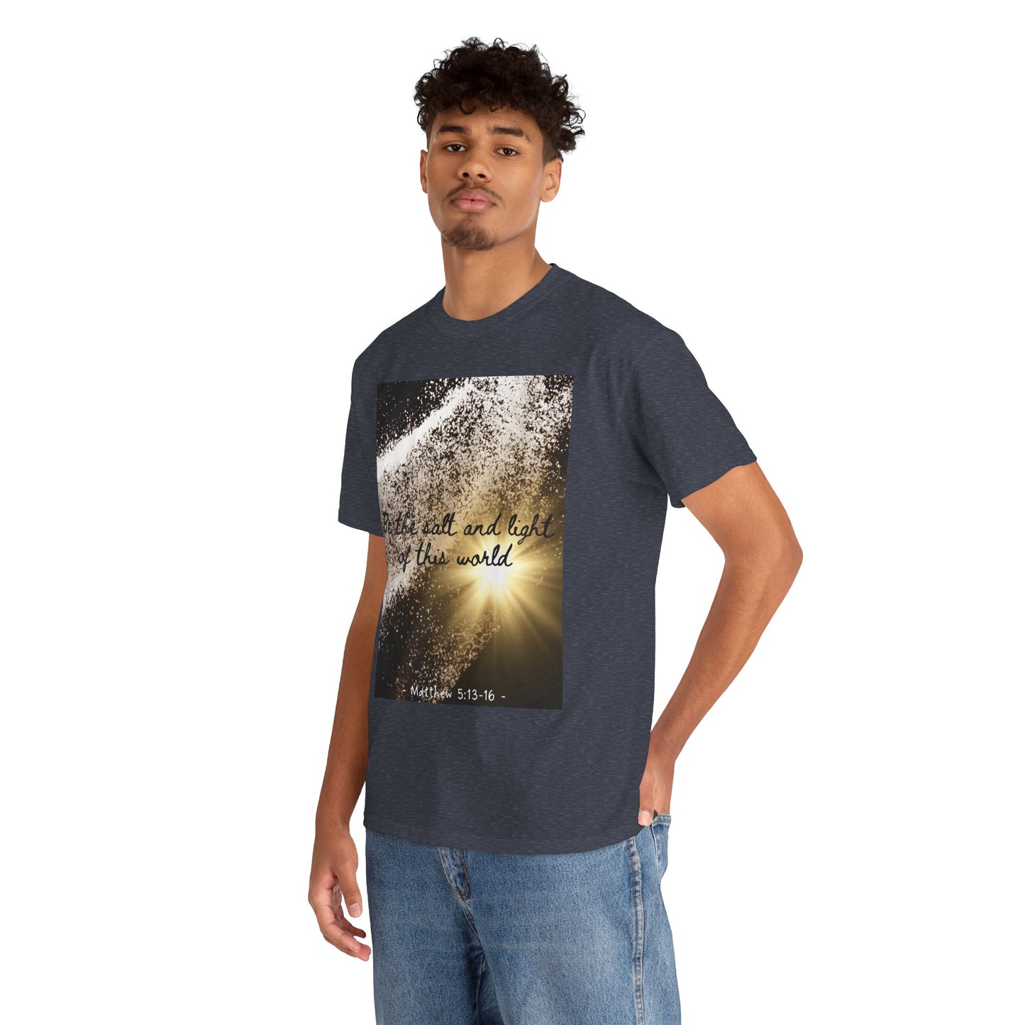 Inspirational Unisex Heavy Cotton Tee - 'Salt and Light of This World'