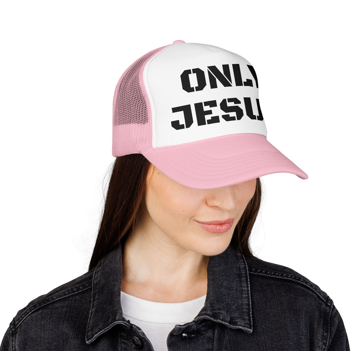 Trucker Hat — "Only Jesus" Embroidered Foam Cap