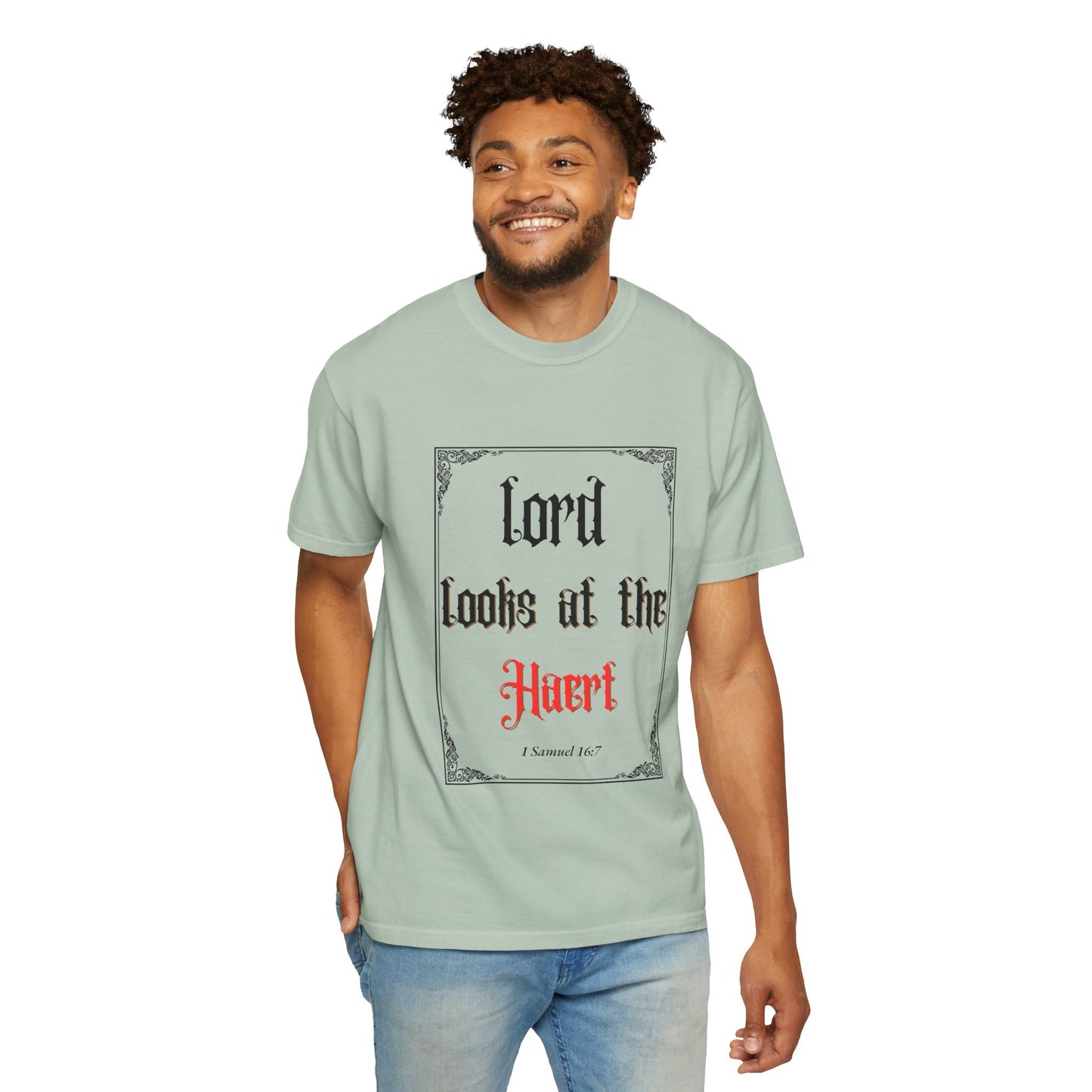 Lord Looks at the Heart Unisex Garment-Dyed T-Shirt