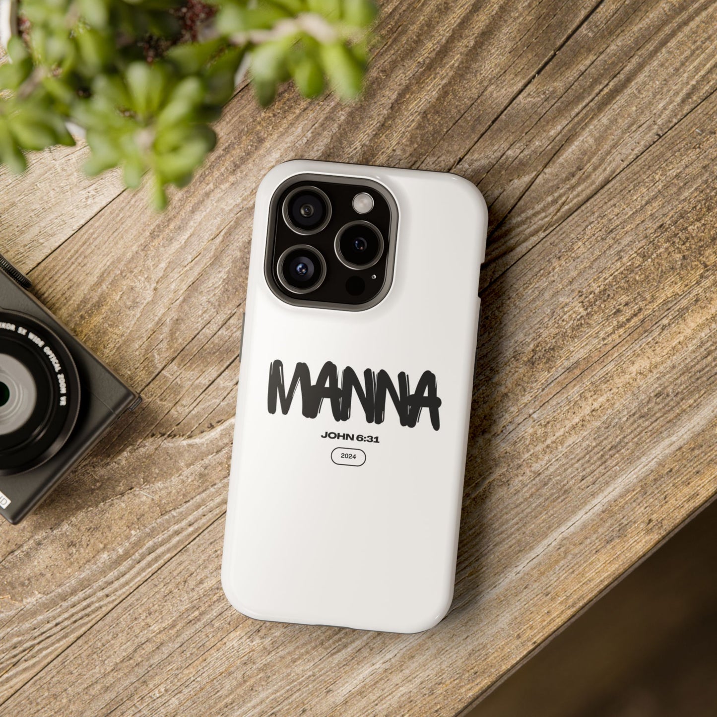 Manna Bible Verse Impact-Resistant Phone Case - Stylish Protection for Faithful Souls