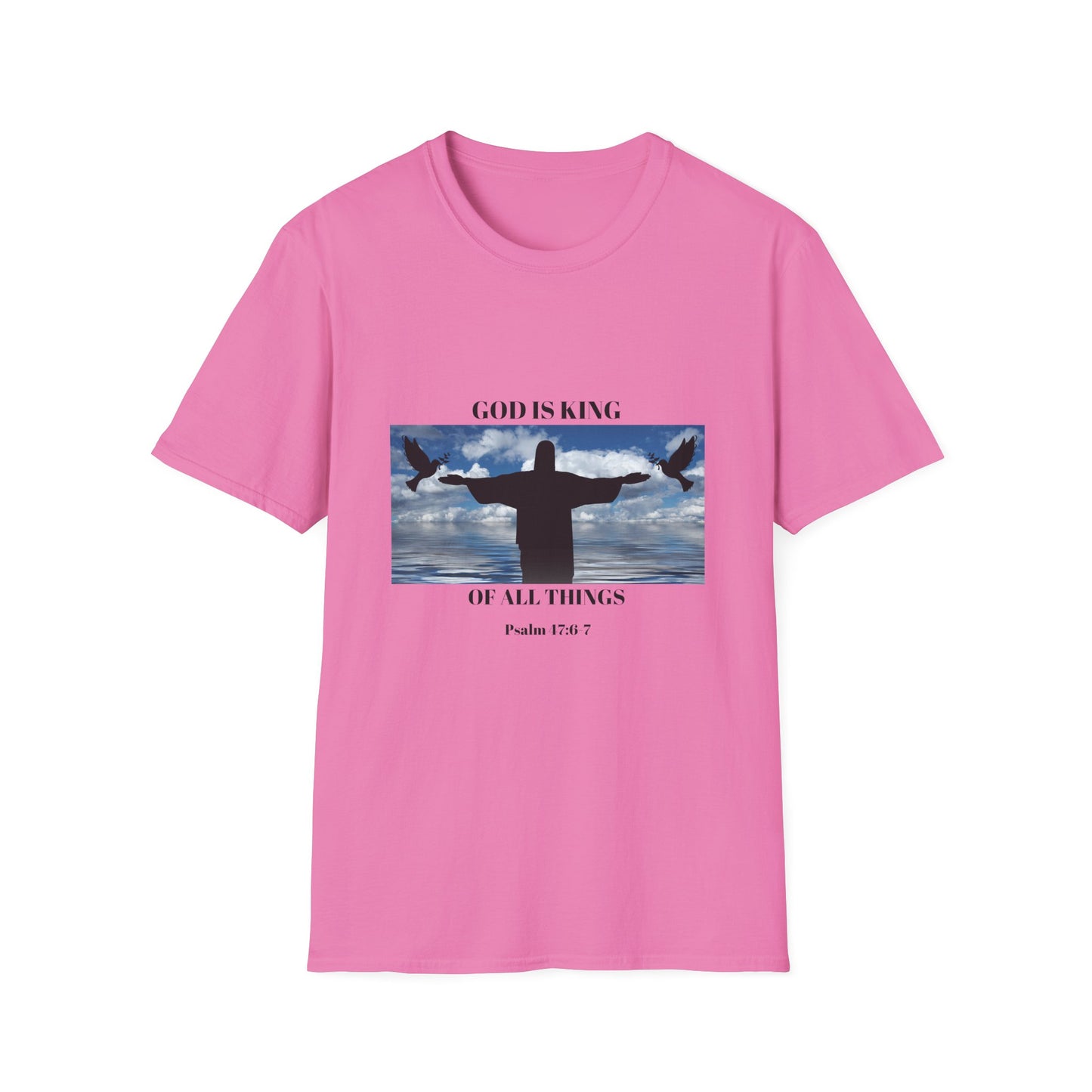 God Is King Unisex Softstyle T-Shirt | Psalm 147:5 | Faith-Inspired Apparel