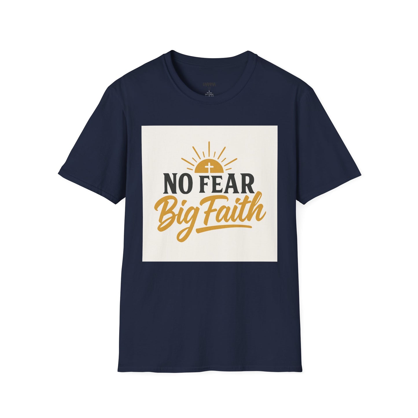 Faith-Inspired Unisex Softstyle T-Shirt | No Fear Big Faith, Inspirational Tee, Christian Apparel, Gift for Believers, Everyday Wear