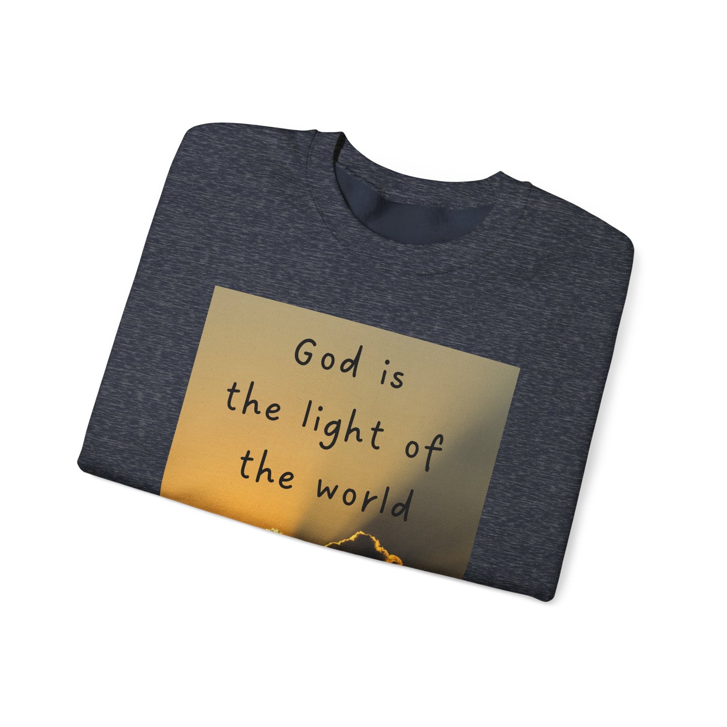 Inspirational Faith & Family Sweatshirt - 'God is the Light of the World' & 'Best Dad Ever'