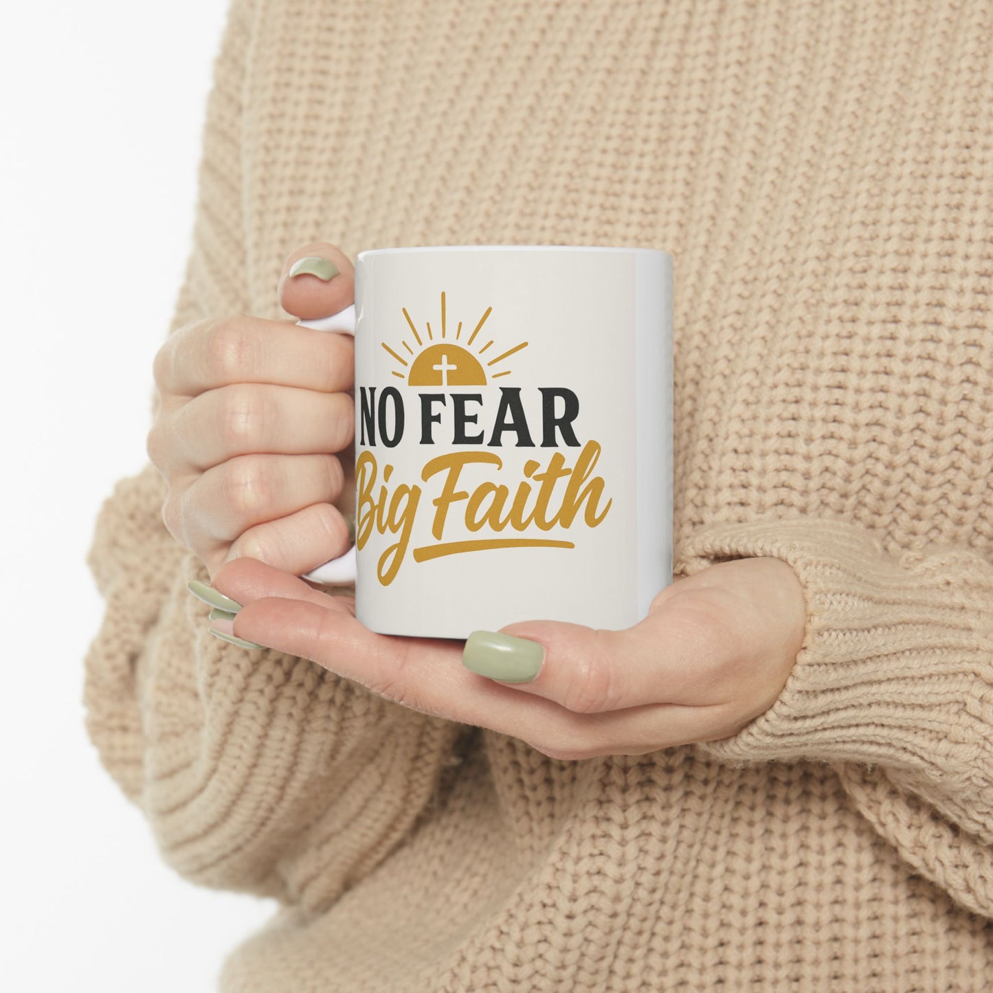 Inspirational Ceramic Mug - Perfect for Coffee Lovers, Motivational Gift, Home Decor, Faith Affirmation, Holiday Cheer