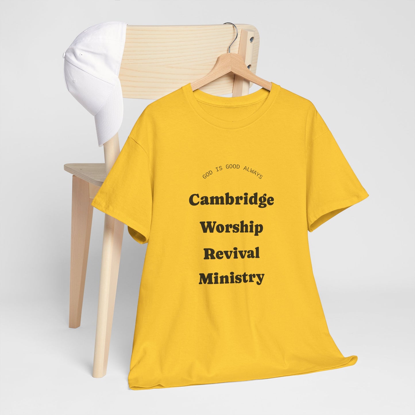Cambridge Worship Revival Ministry Tee - Unisex Heavy Cotton Shirt for Spiritual Gatherings, Church Events, Faith Celebrations, Casual [...]
