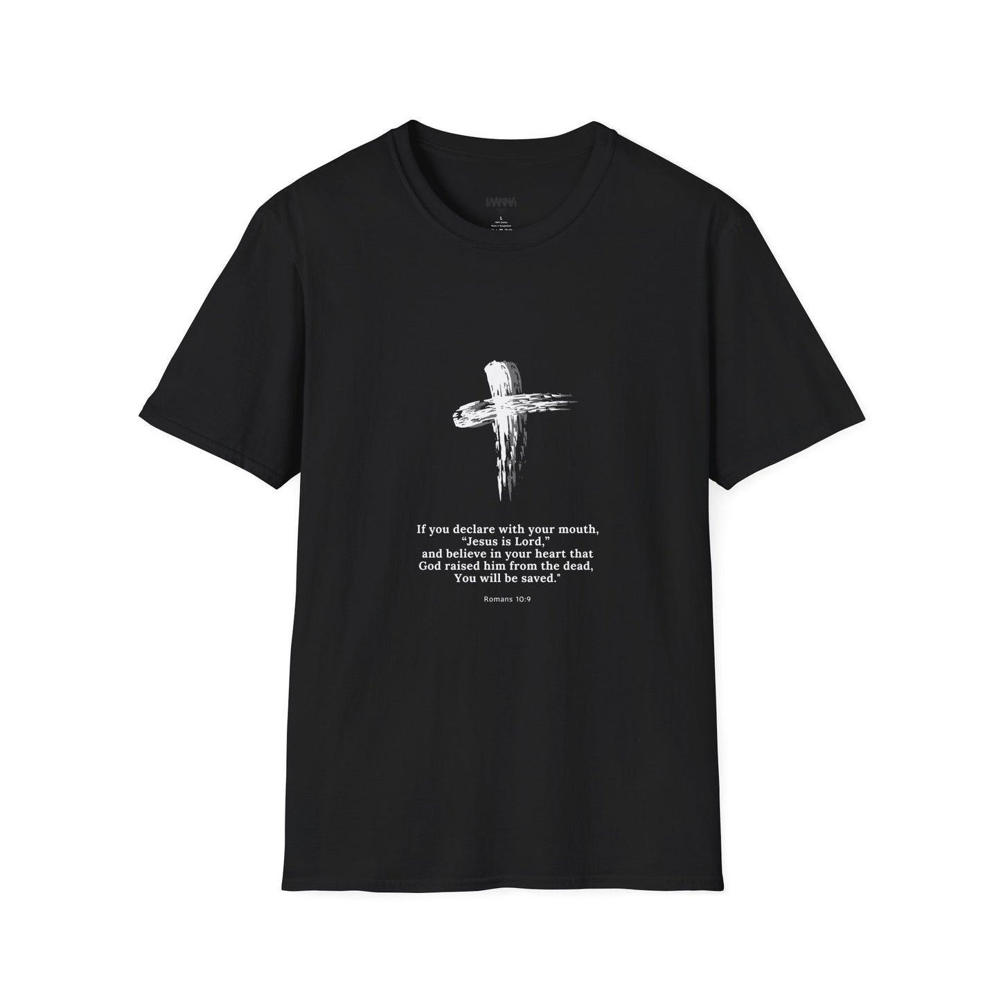 Faith-Inspired Unisex Softstyle T-Shirt - Romans 10:9 Graphic Tee