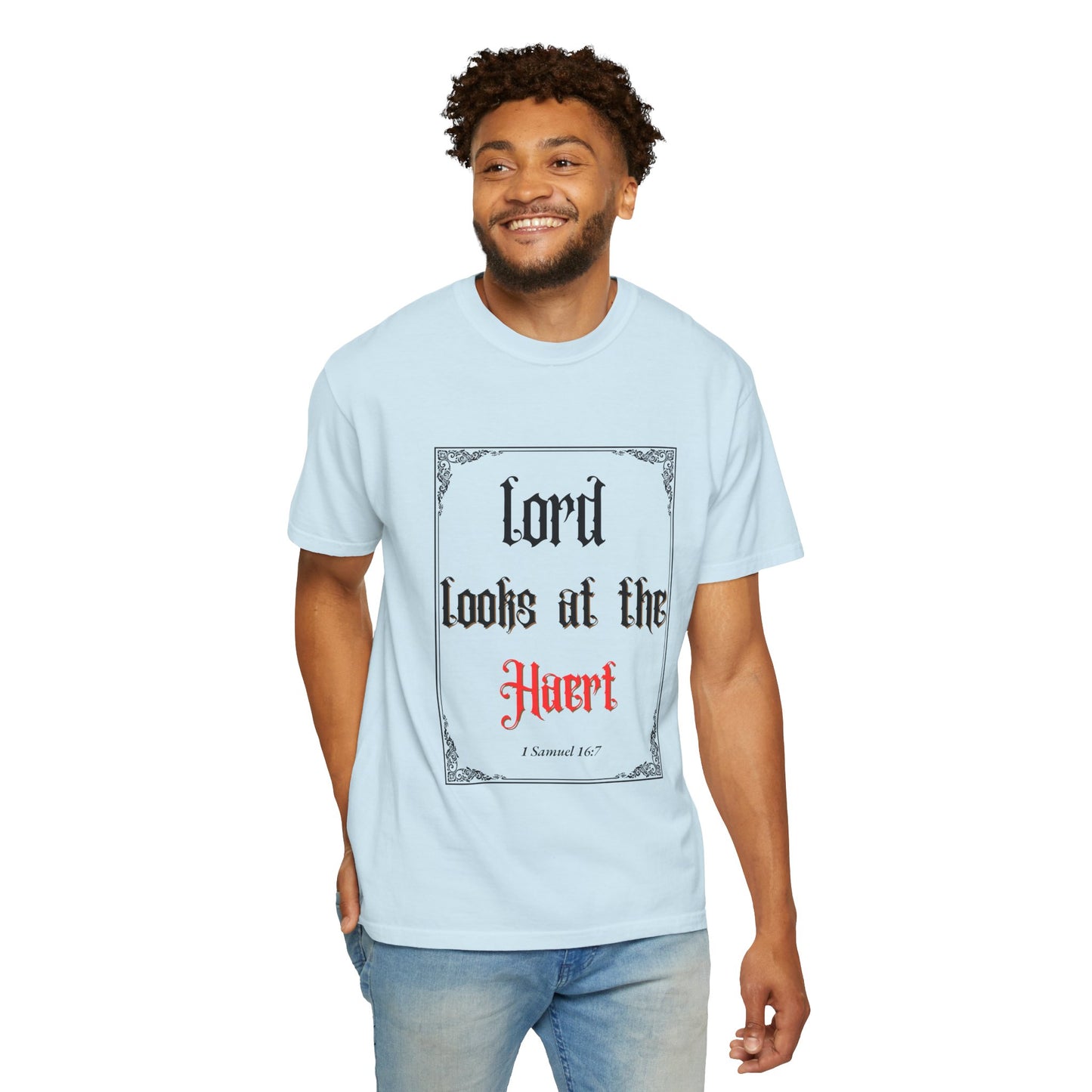 Lord Looks at the Heart Unisex Garment-Dyed T-Shirt