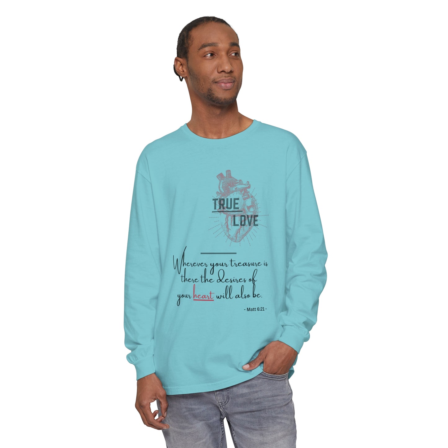 True Love Inspirational Long Sleeve T-Shirt for Heartfelt Connection