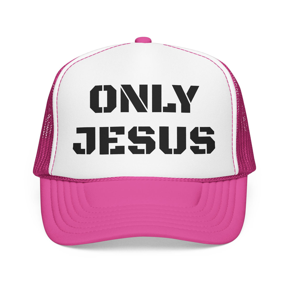Trucker Hat — "Only Jesus" Embroidered Foam Cap