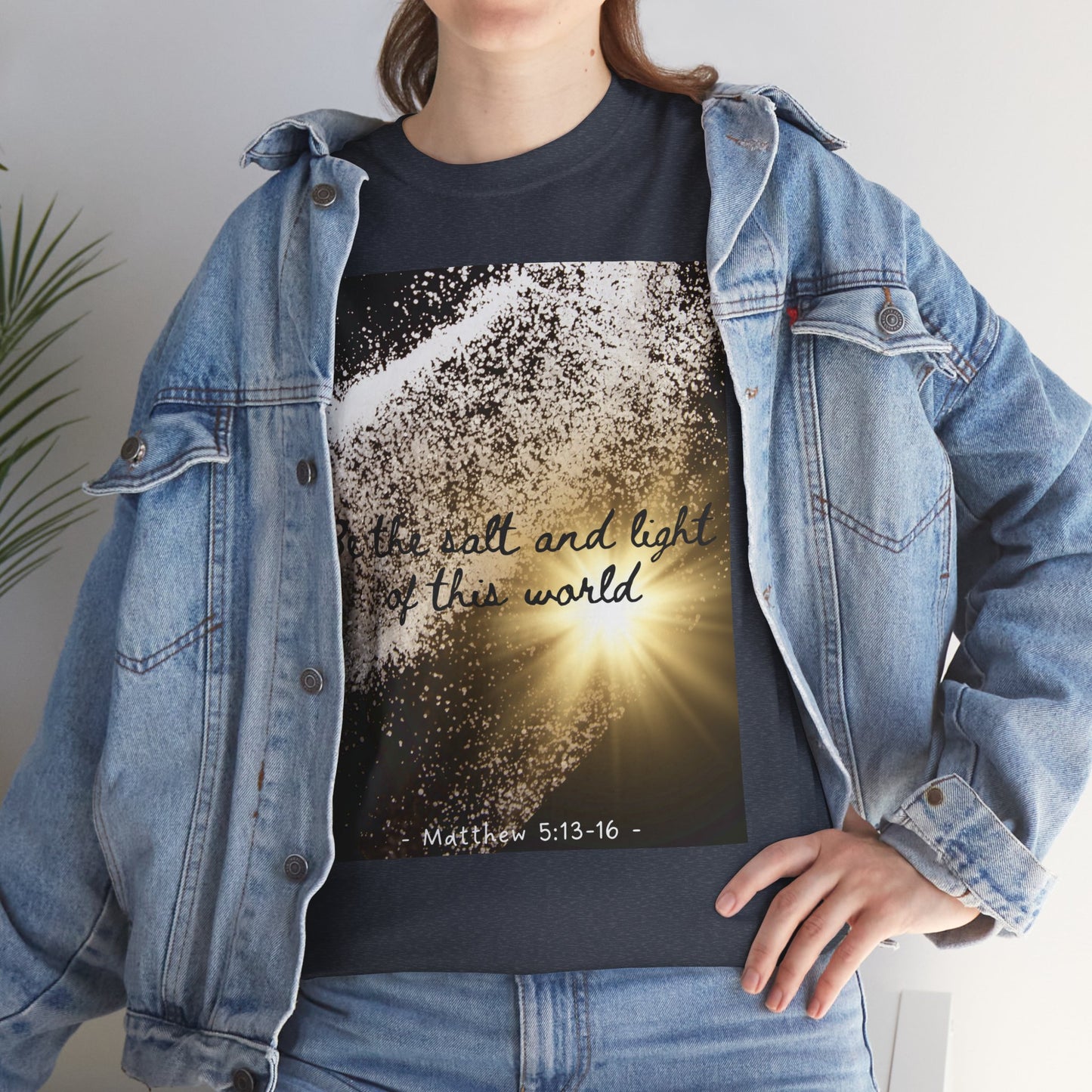 Inspirational Unisex Heavy Cotton Tee - 'Salt and Light of This World'