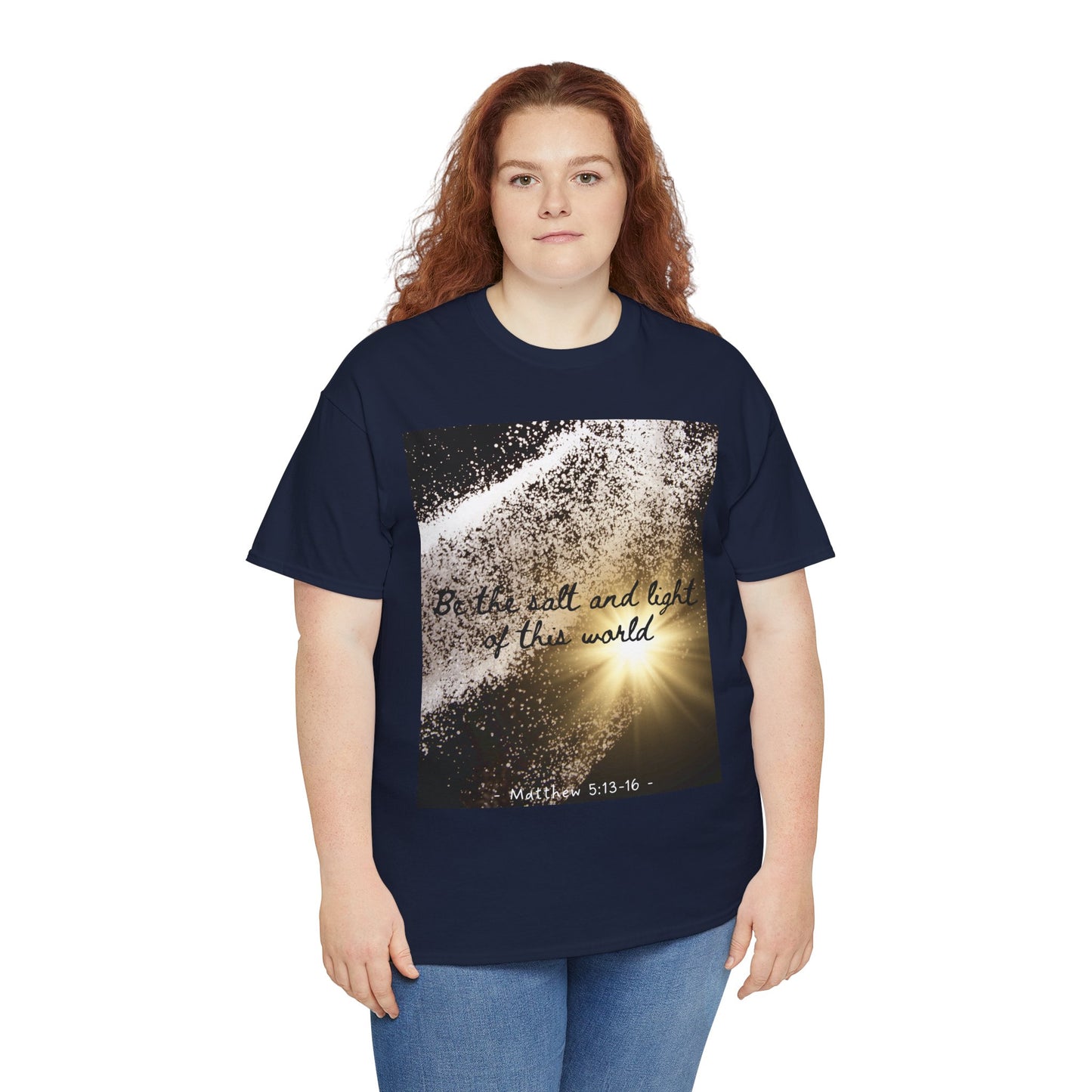 Inspirational Unisex Heavy Cotton Tee - 'Salt and Light of This World'