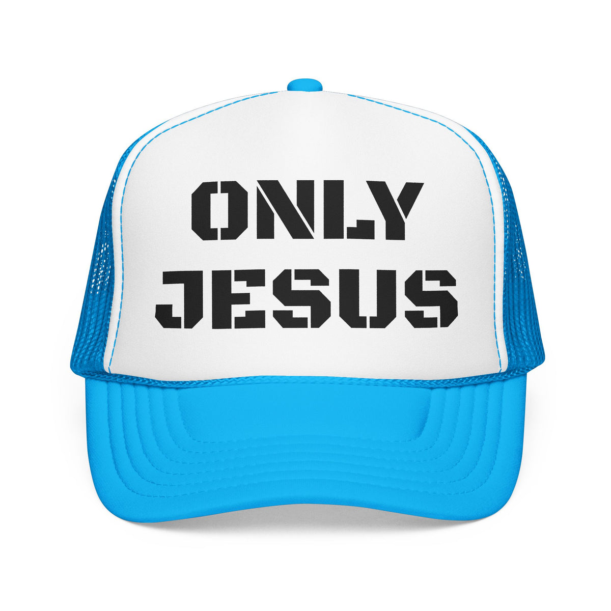 Trucker Hat — "Only Jesus" Embroidered Foam Cap