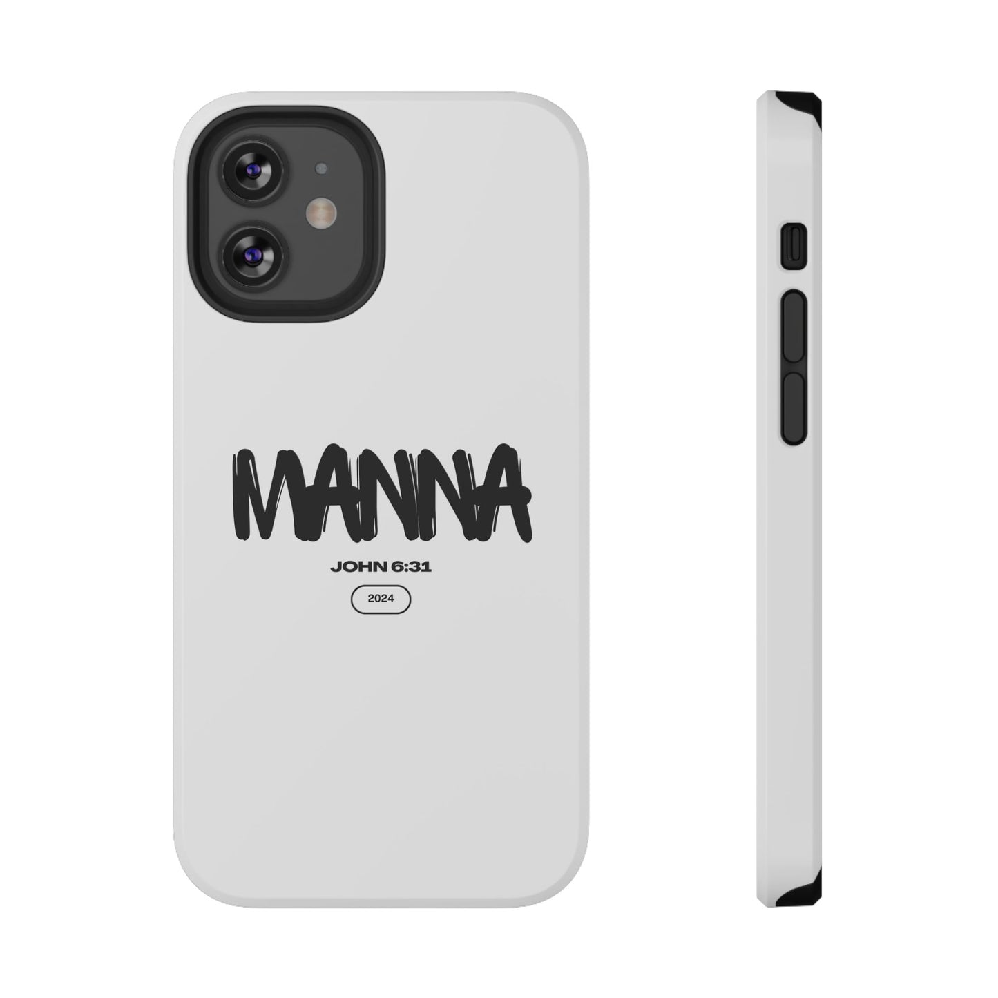 Manna Bible Verse Impact-Resistant Phone Case - Stylish Protection for Faithful Souls