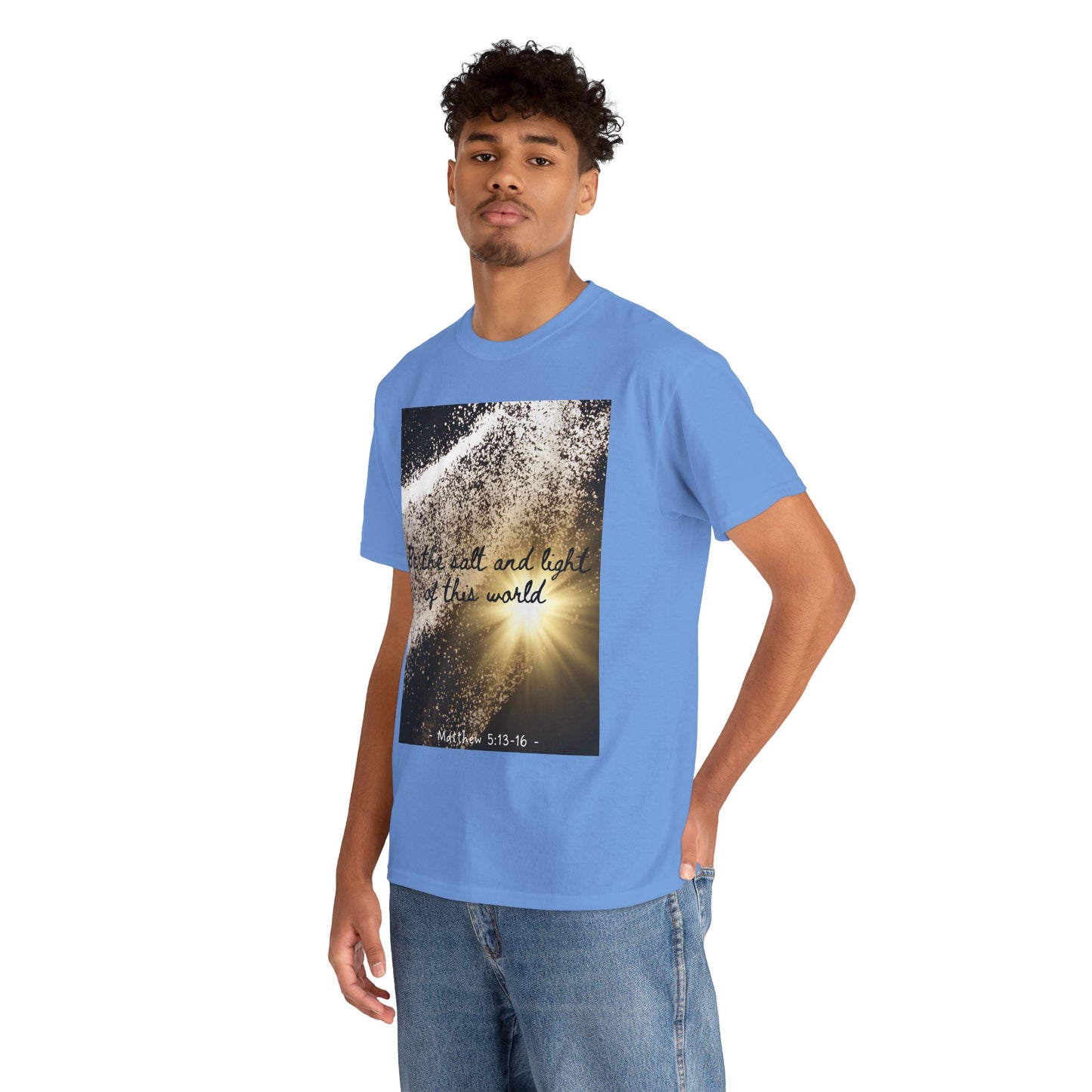 Inspirational Unisex Heavy Cotton Tee - 'Salt and Light of This World'