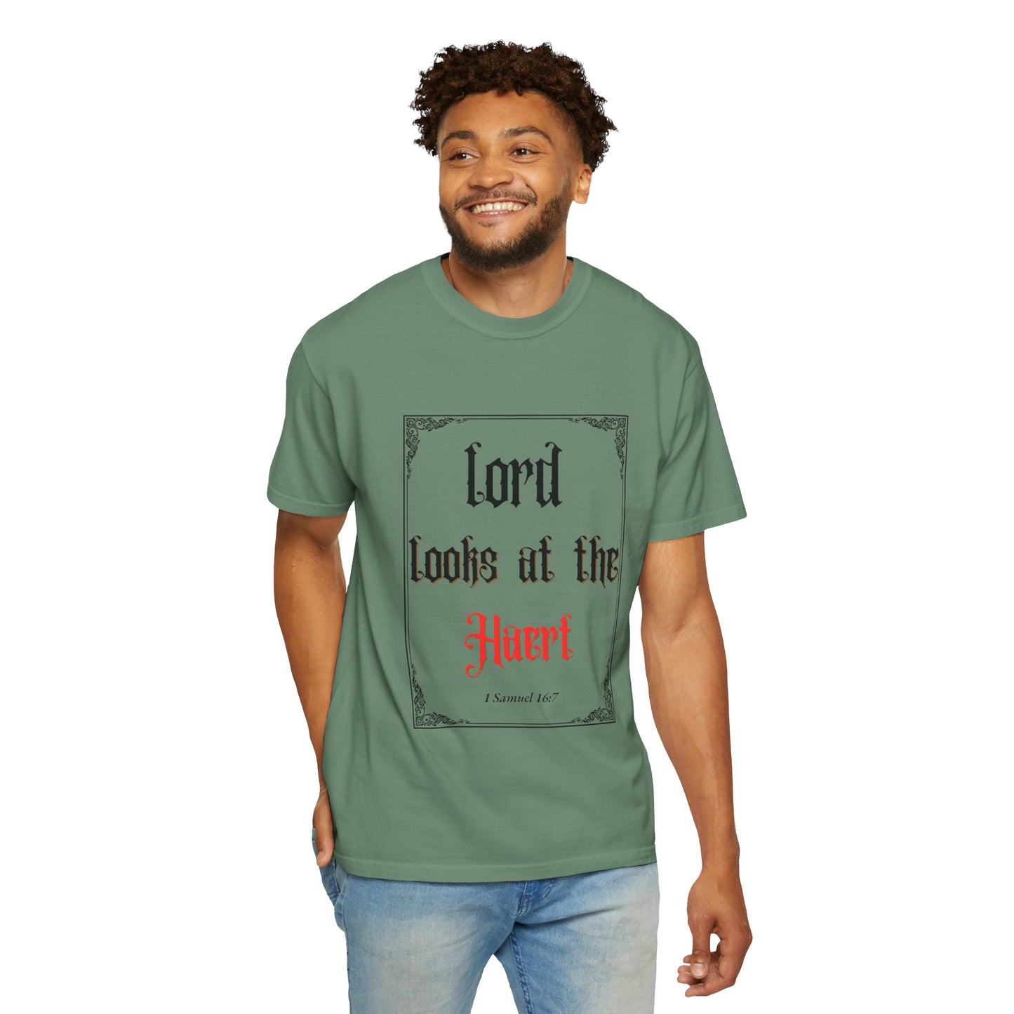 Lord Looks at the Heart Unisex Garment-Dyed T-Shirt