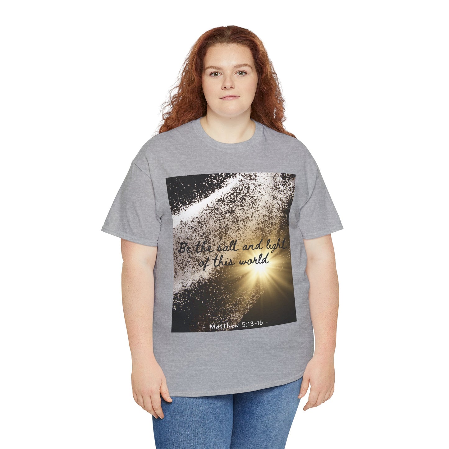 Inspirational Unisex Heavy Cotton Tee - 'Salt and Light of This World'