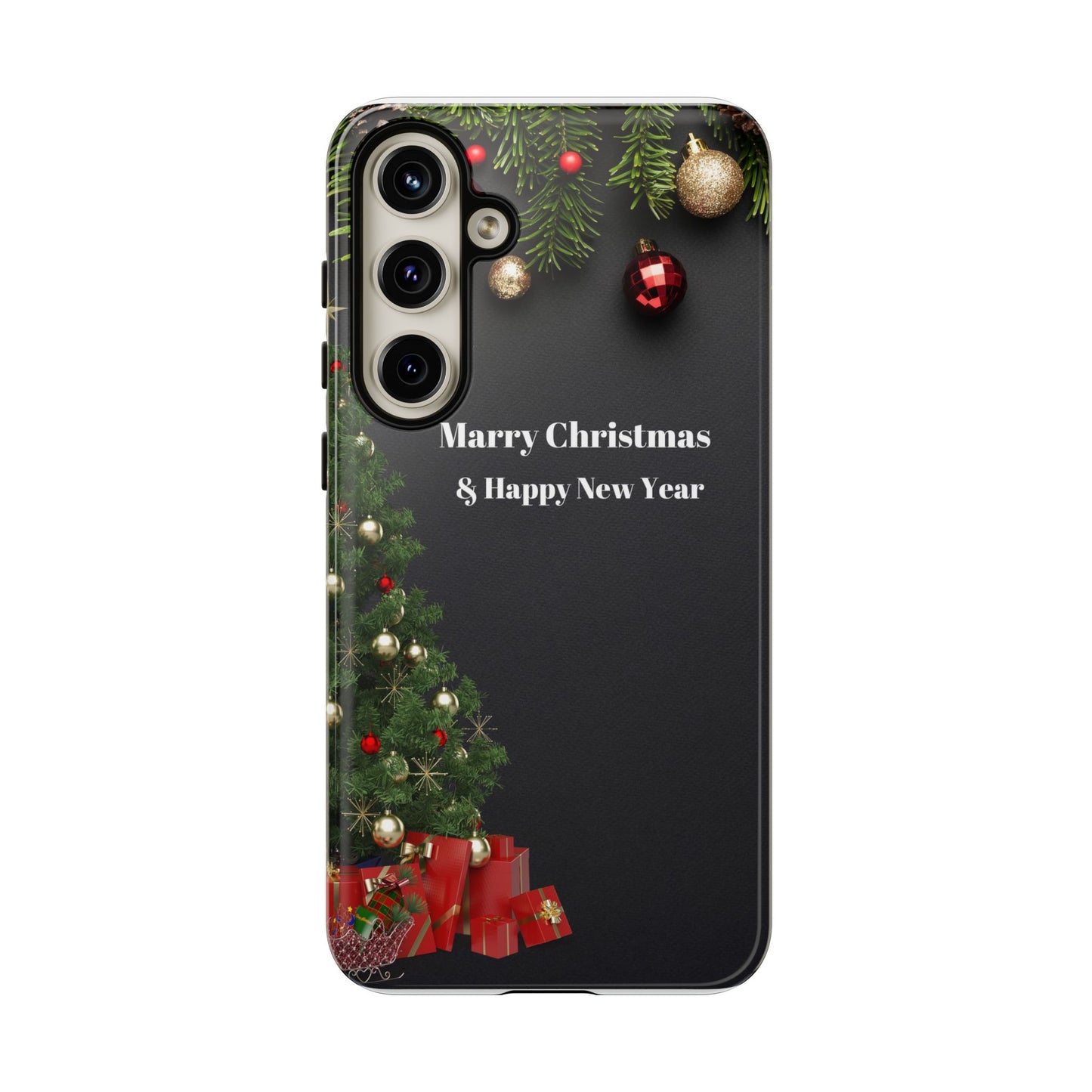 Christmas Phone Case - Marry Christmas & Happy New Year Design