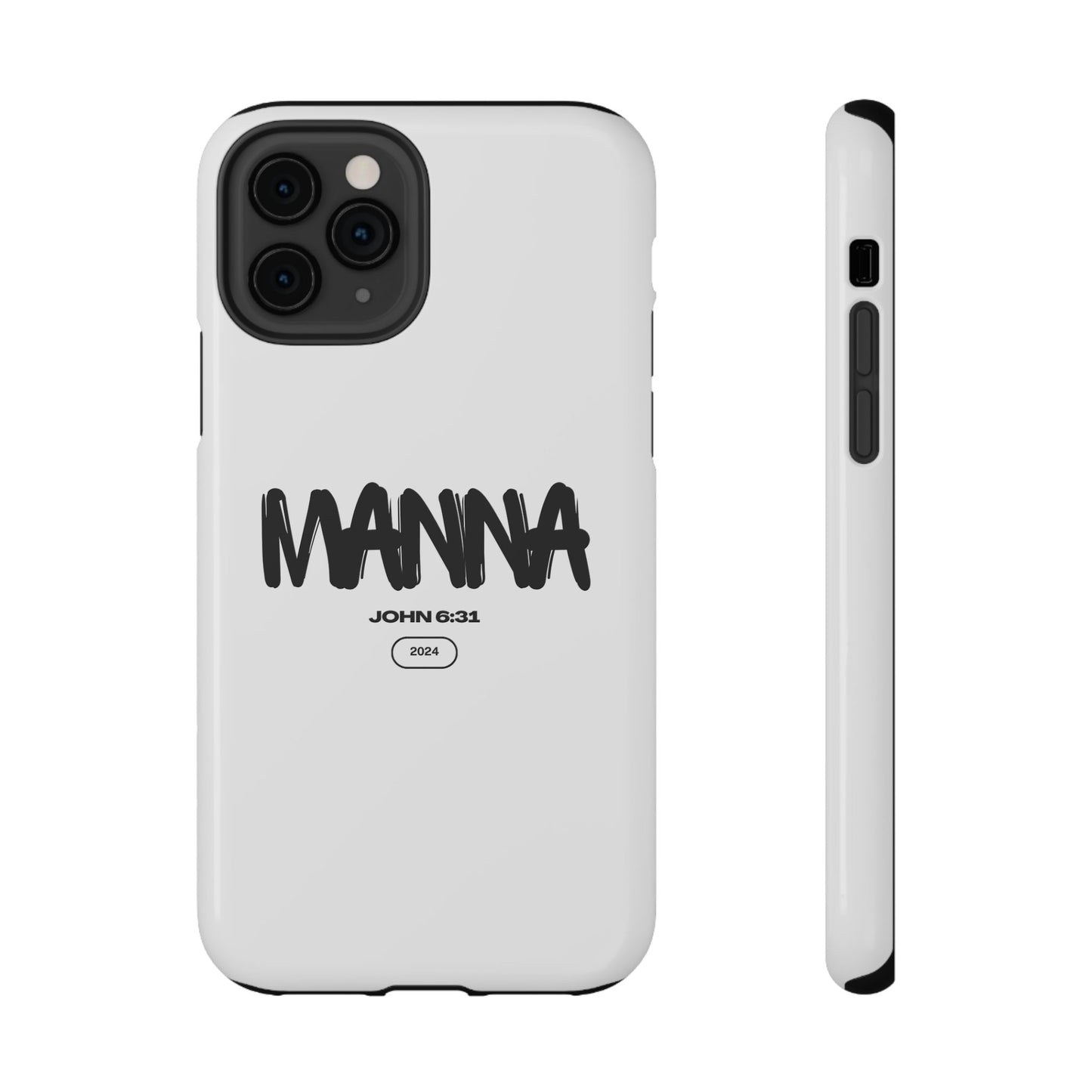 Manna Bible Verse Impact-Resistant Phone Case - Stylish Protection for Faithful Souls