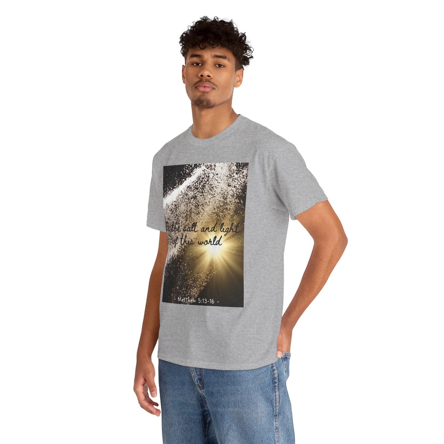 Inspirational Unisex Heavy Cotton Tee - 'Salt and Light of This World'