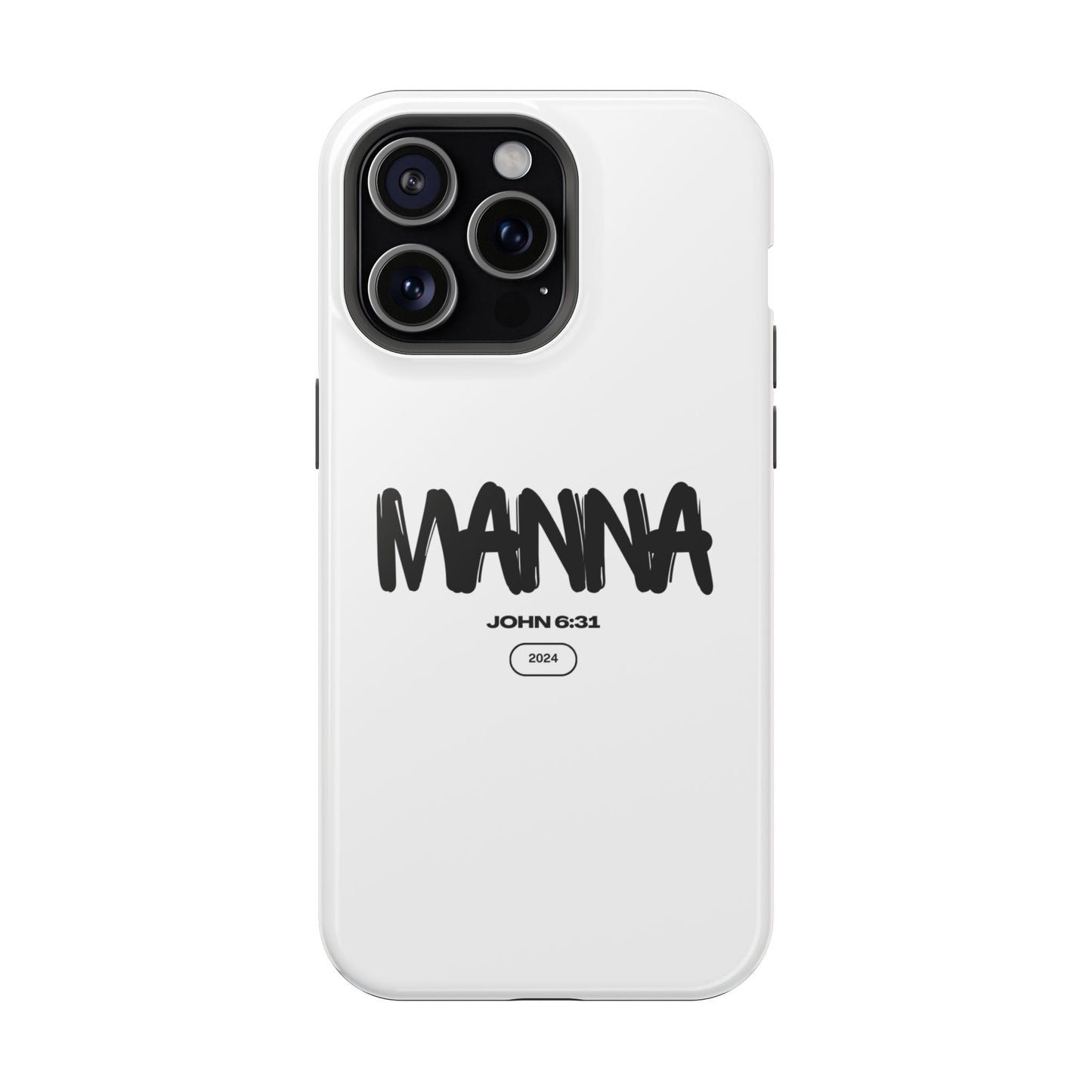 Manna Bible Verse Impact-Resistant Phone Case - Stylish Protection for Faithful Souls