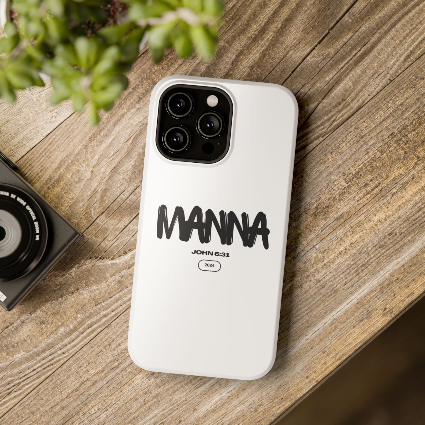 Manna Bible Verse Impact-Resistant Phone Case - Stylish Protection for Faithful Souls