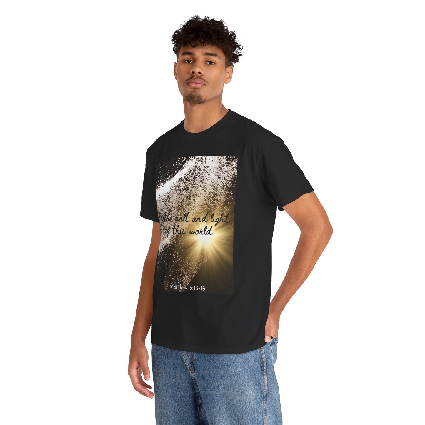 Inspirational Unisex Heavy Cotton Tee - 'Salt and Light of This World'