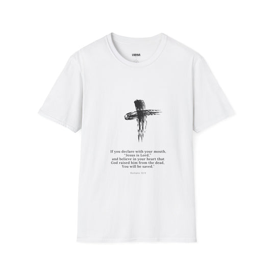 Faith-Inspired Unisex Softstyle T-Shirt with Inspirational Verse
