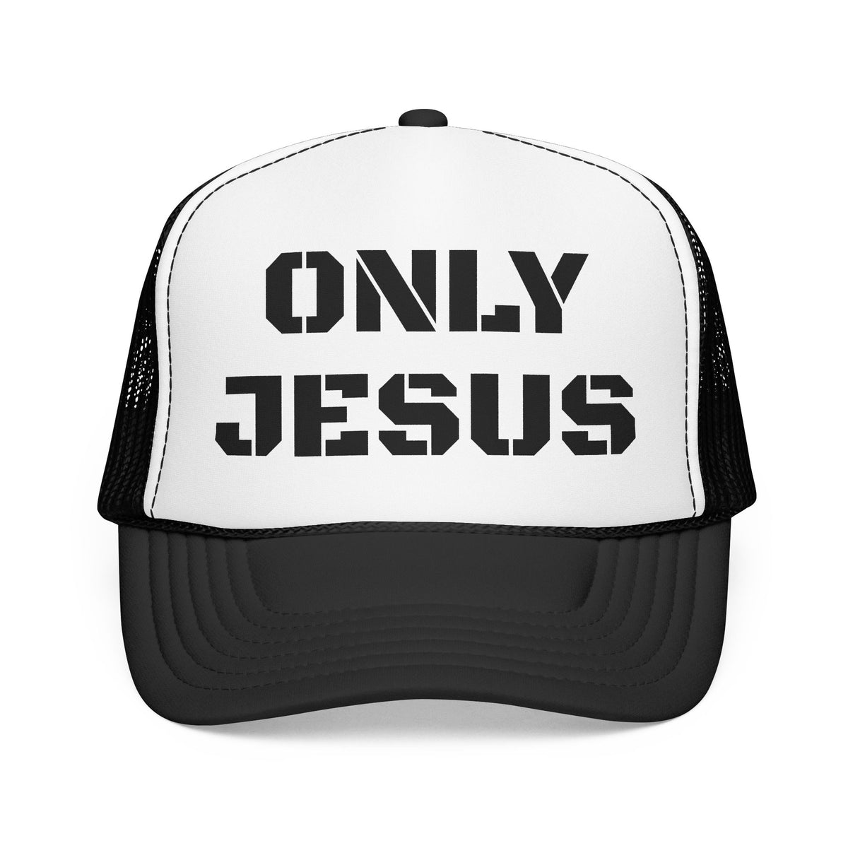Trucker Hat — "Only Jesus" Embroidered Foam Cap