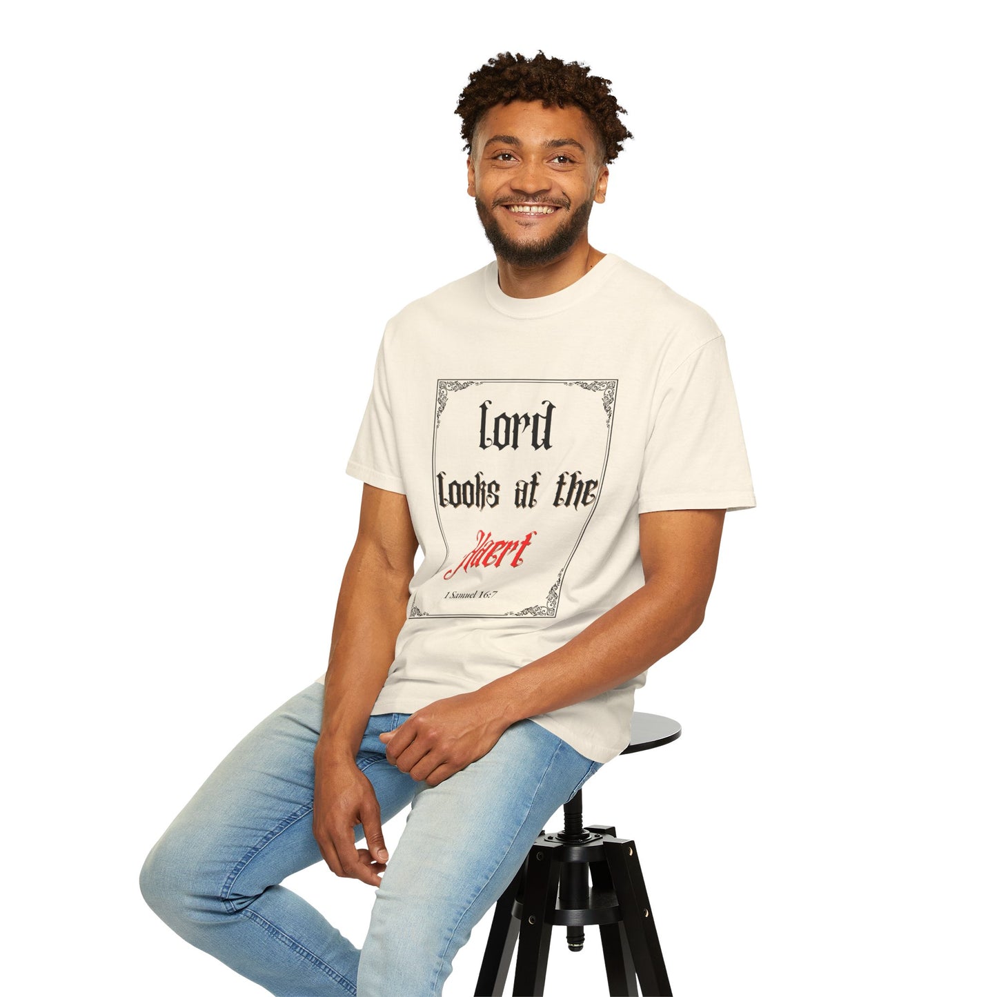 Lord Looks at the Heart Unisex Garment-Dyed T-Shirt