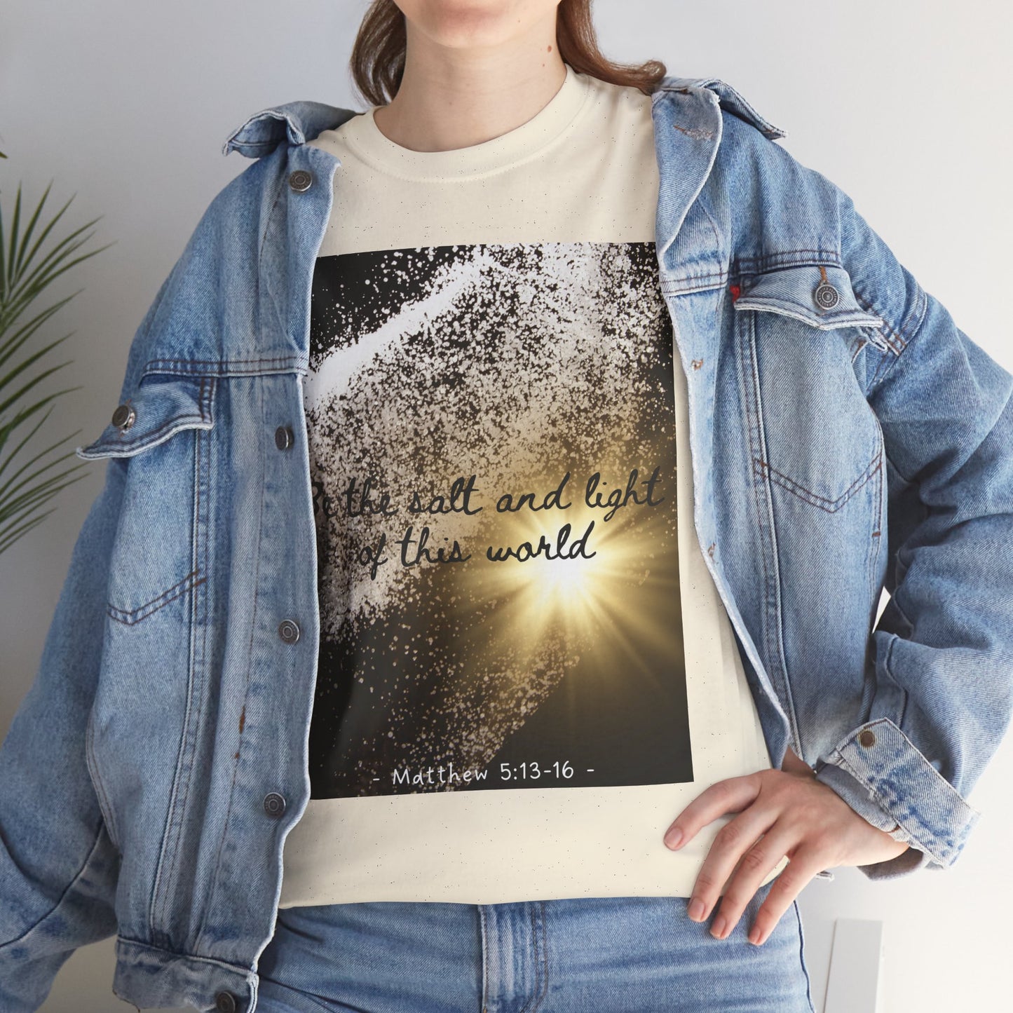 Inspirational Unisex Heavy Cotton Tee - 'Salt and Light of This World'