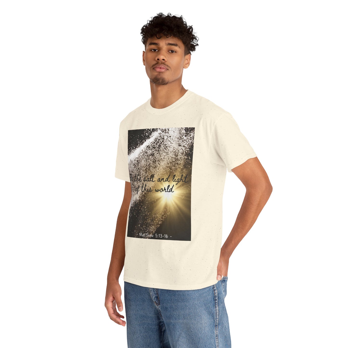 Inspirational Unisex Heavy Cotton Tee - 'Salt and Light of This World'