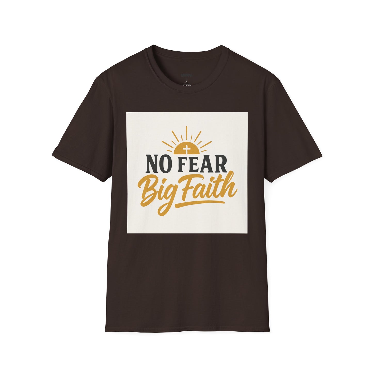 Faith-Inspired Unisex Softstyle T-Shirt | No Fear Big Faith, Inspirational Tee, Christian Apparel, Gift for Believers, Everyday Wear