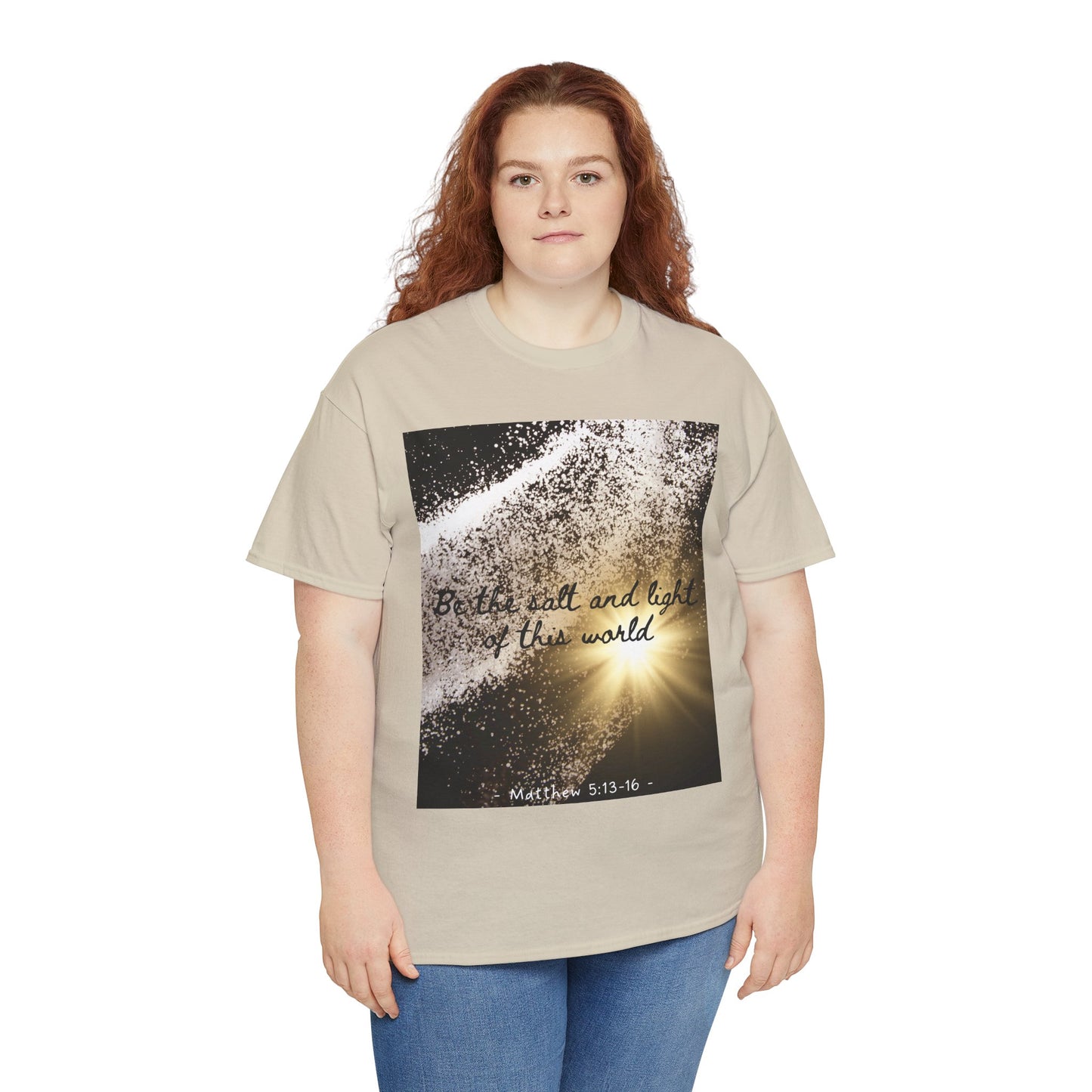 Inspirational Unisex Heavy Cotton Tee - 'Salt and Light of This World'