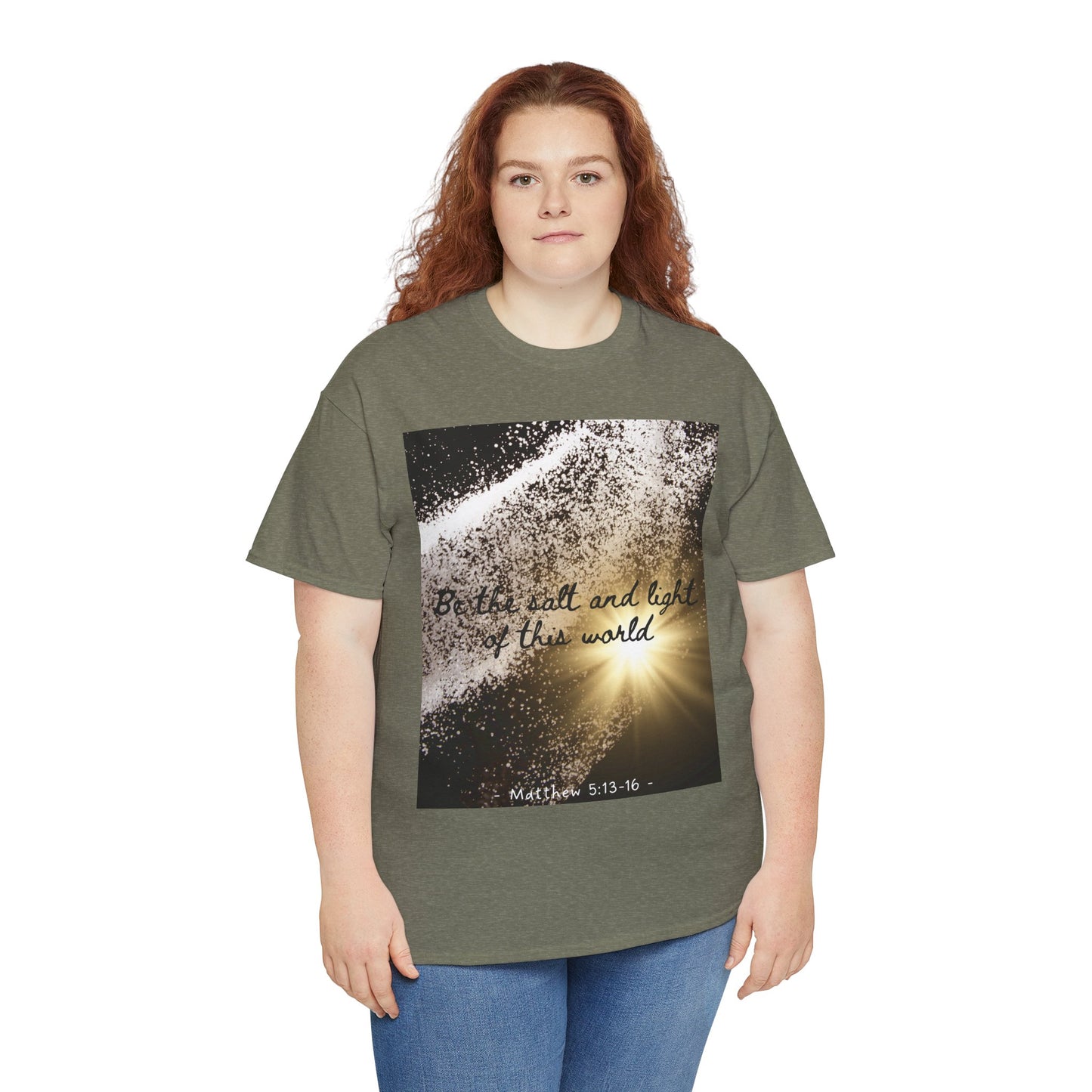 Inspirational Unisex Heavy Cotton Tee - 'Salt and Light of This World'