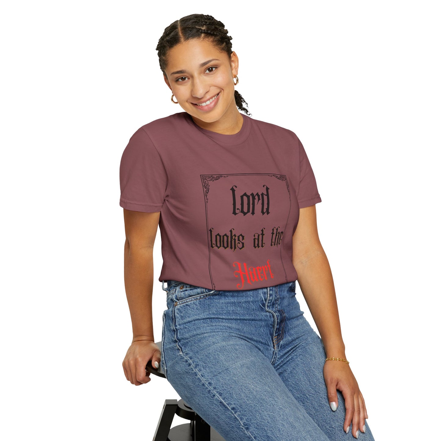 Lord Looks at the Heart Unisex Garment-Dyed T-Shirt