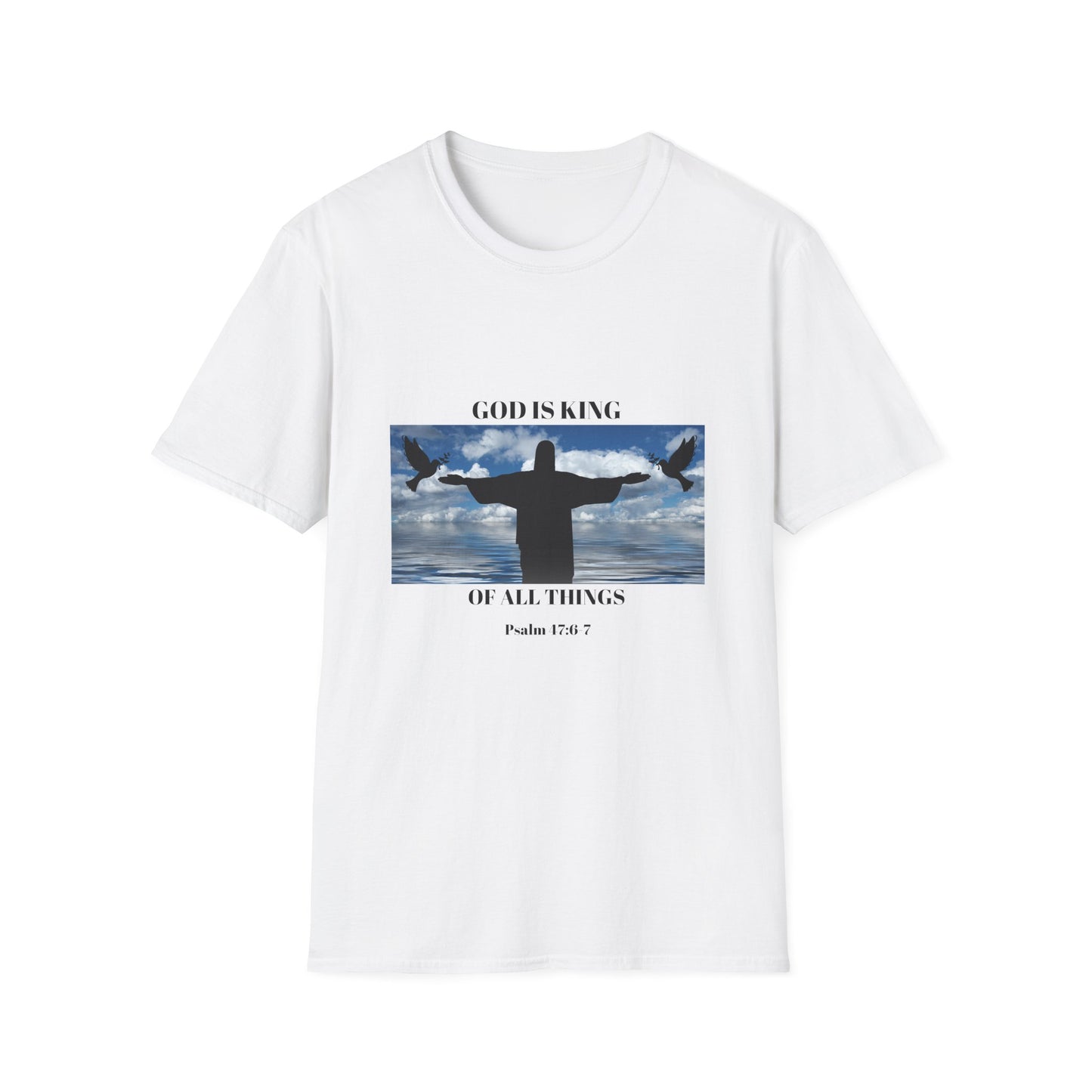 God Is King Unisex Softstyle T-Shirt | Psalm 147:5 | Faith-Inspired Apparel