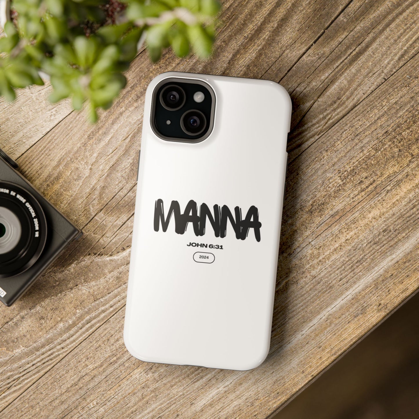 Manna Bible Verse Impact-Resistant Phone Case - Stylish Protection for Faithful Souls