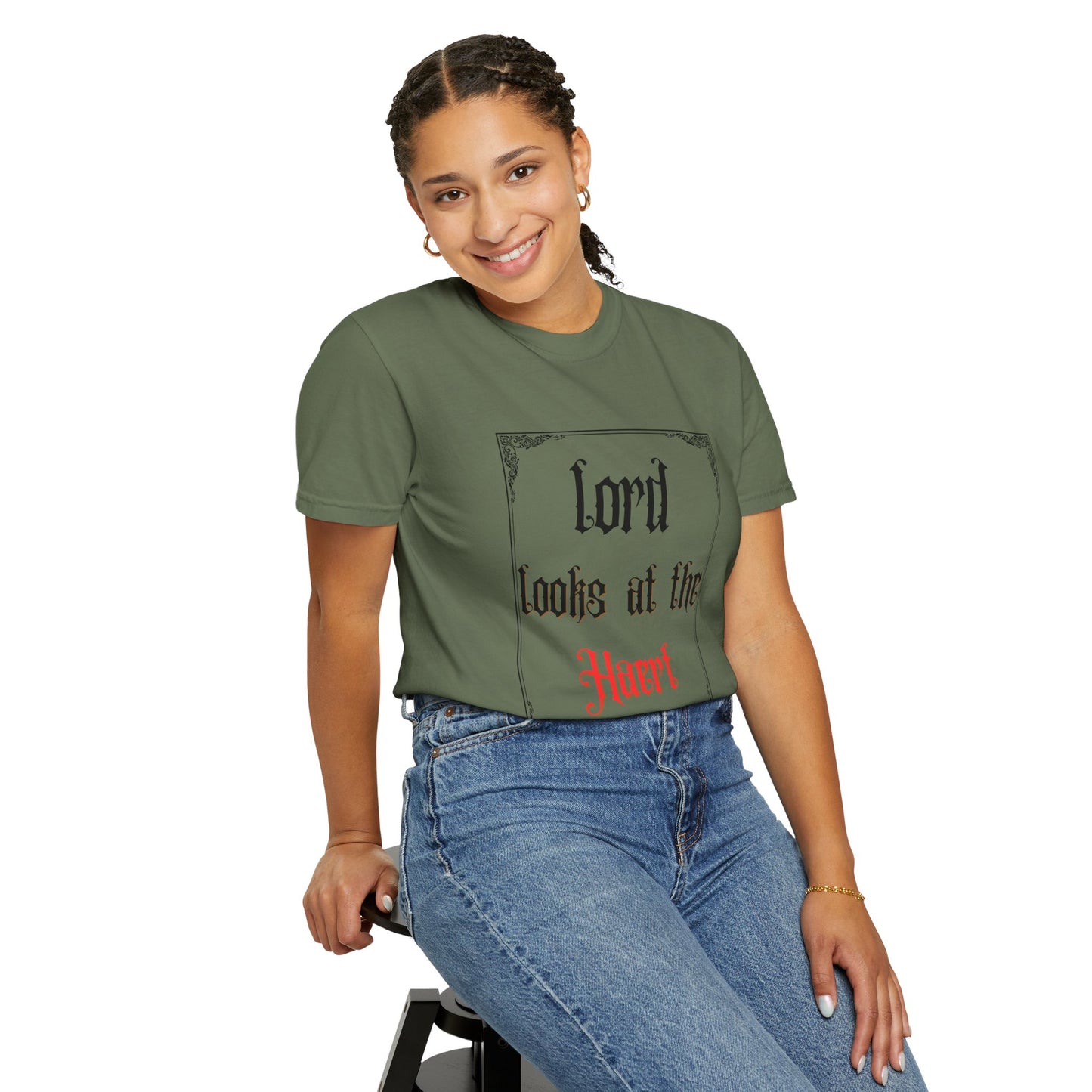 Lord Looks at the Heart Unisex Garment-Dyed T-Shirt