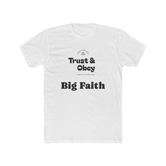 Faith-Inspired Cotton Crew Tee for Everyday Wear, Religious Shirt, Inspirational Gift, Christian Apparel, Trust & Obey Shirt, [...]