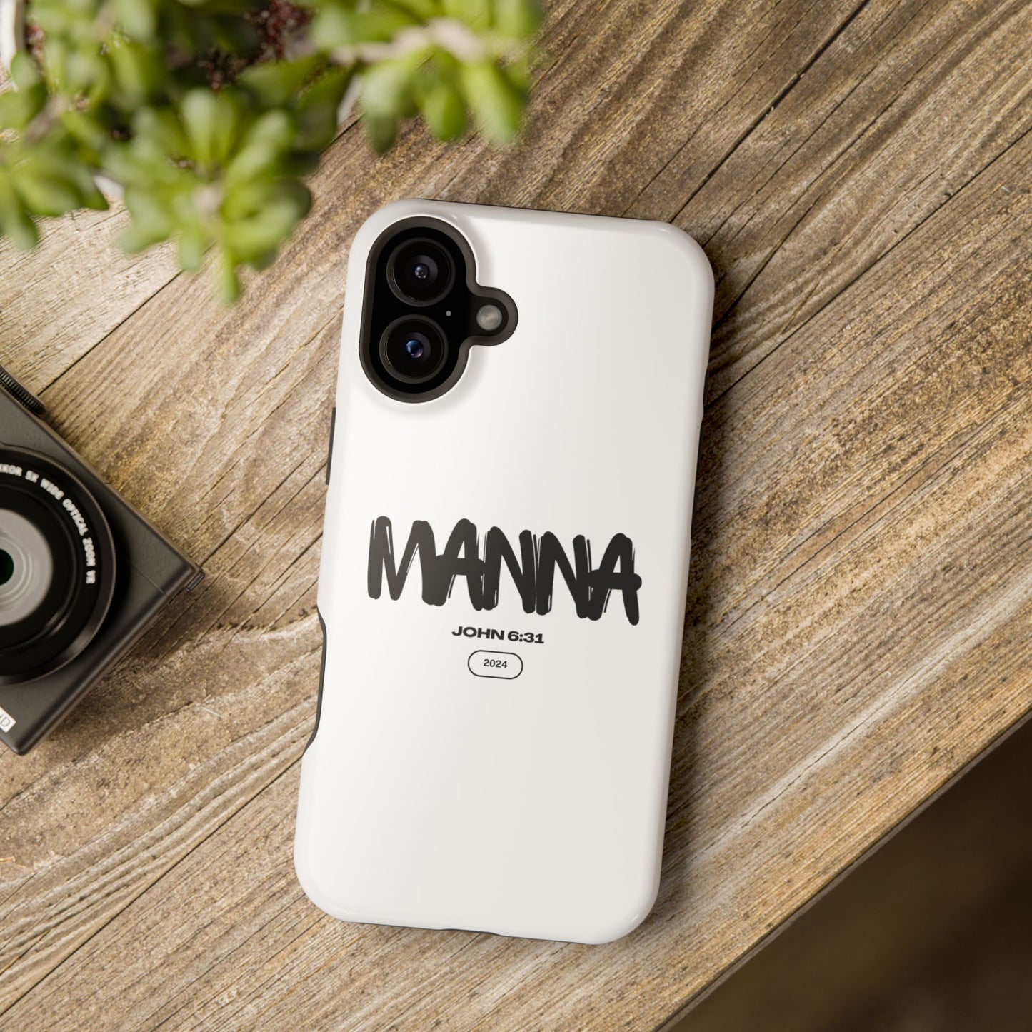 Manna Bible Verse Impact-Resistant Phone Case - Stylish Protection for Faithful Souls