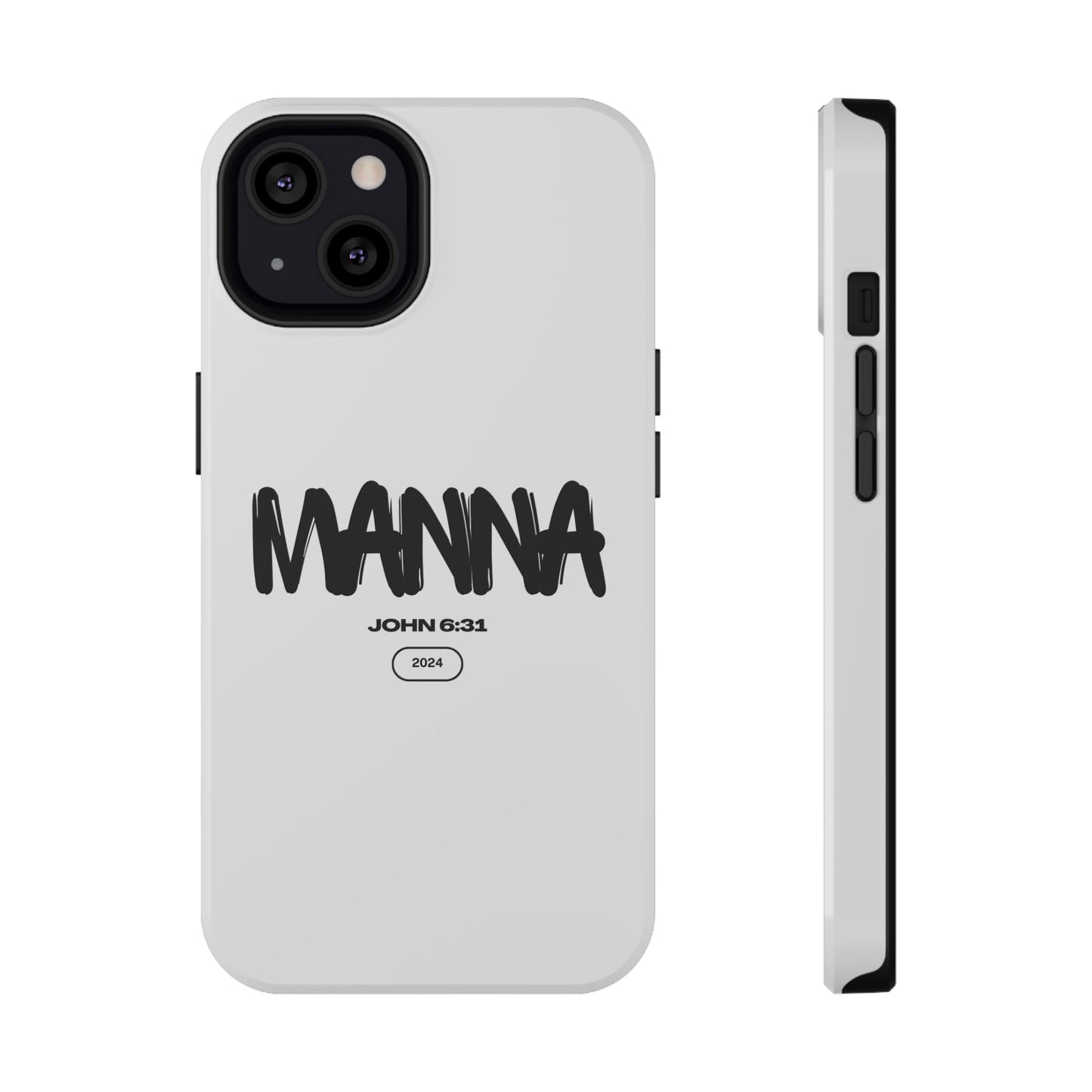 Manna Bible Verse Impact-Resistant Phone Case - Stylish Protection for Faithful Souls