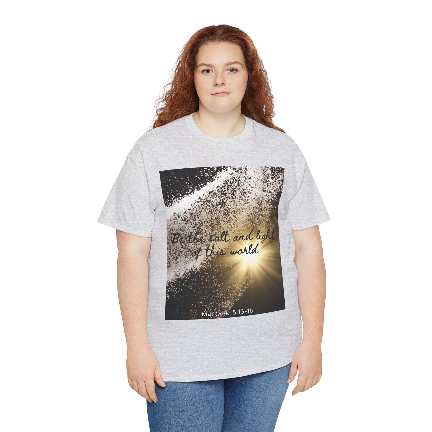 Inspirational Unisex Heavy Cotton Tee - 'Salt and Light of This World'