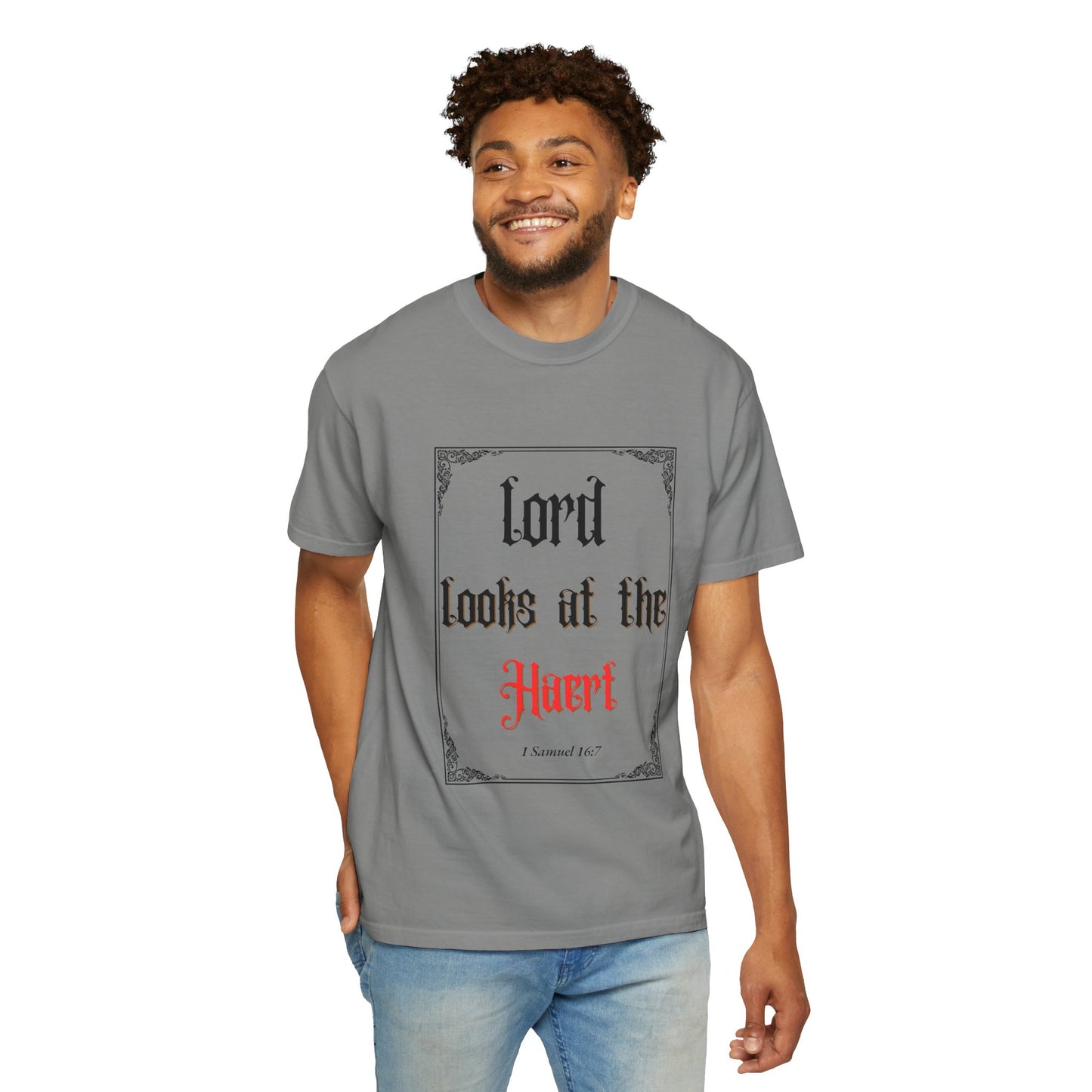 Lord Looks at the Heart Unisex Garment-Dyed T-Shirt