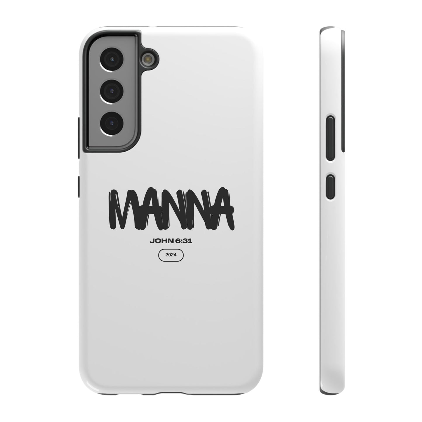 Manna Bible Verse Impact-Resistant Phone Case - Stylish Protection for Faithful Souls