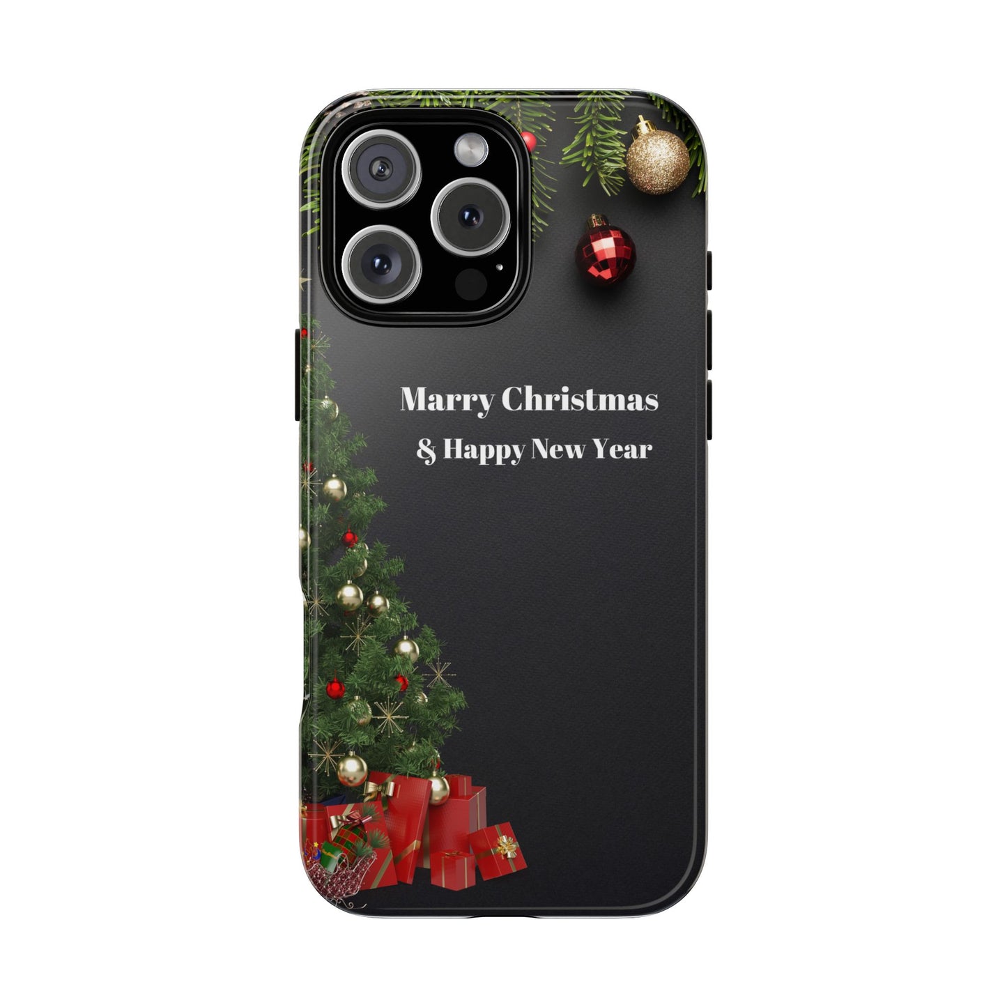 Christmas Phone Case - Marry Christmas & Happy New Year Design