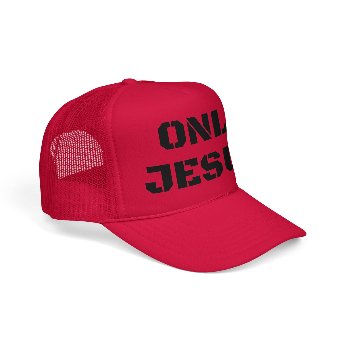 Trucker Hat — "Only Jesus" Embroidered Foam Cap